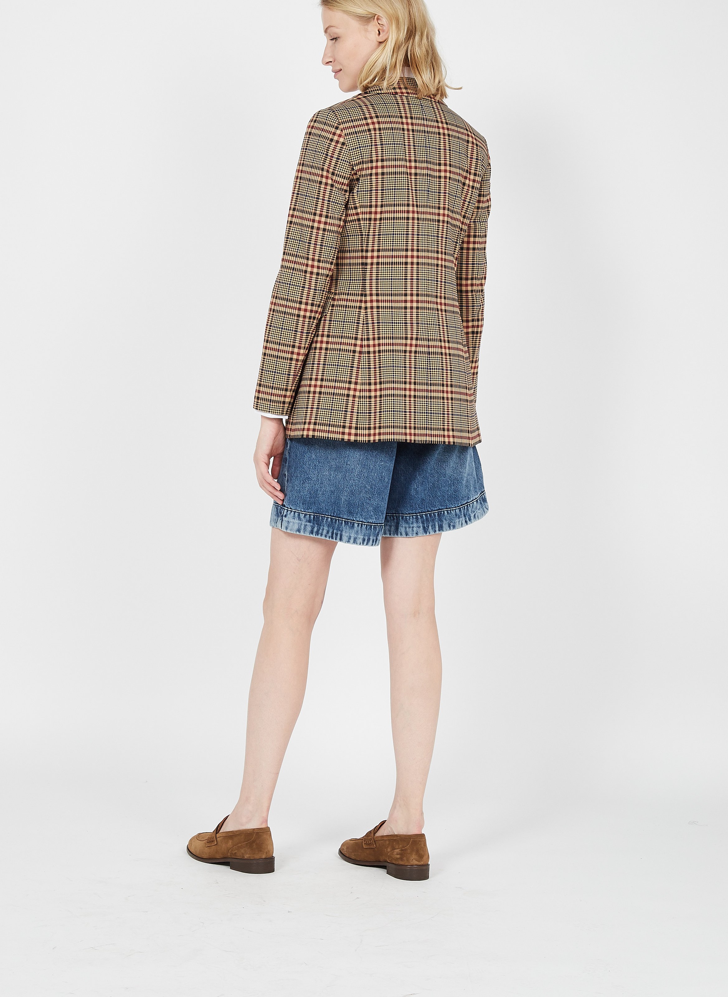 Checked jacket with tailored collar MAX&Co. Beige