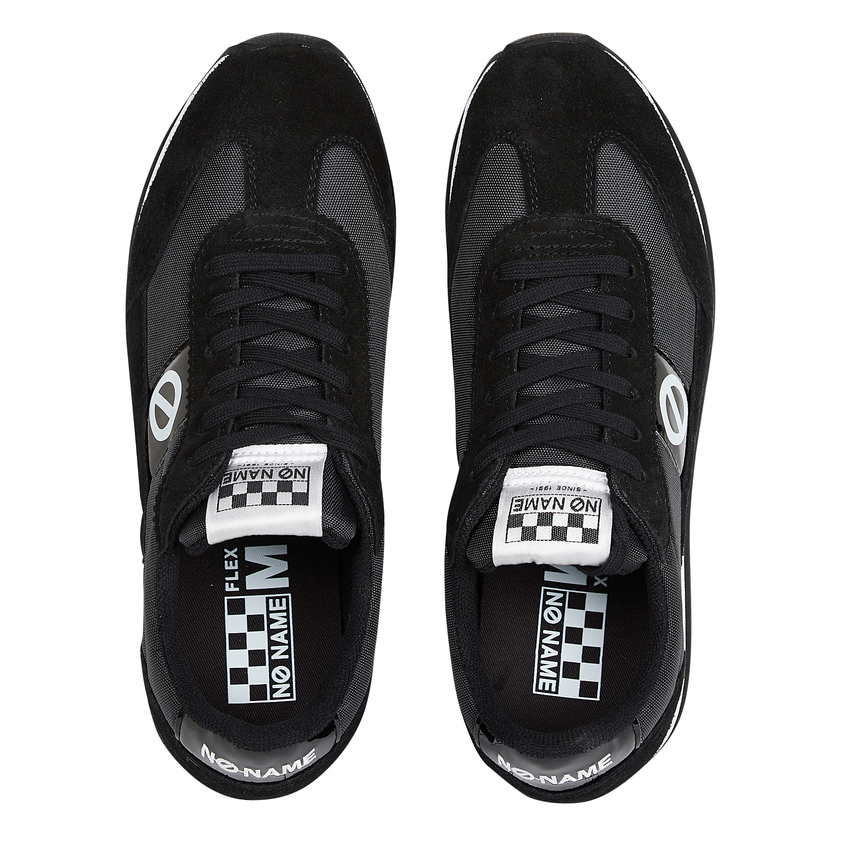 Baskets basses en cuir mélangé NO NAME Noir