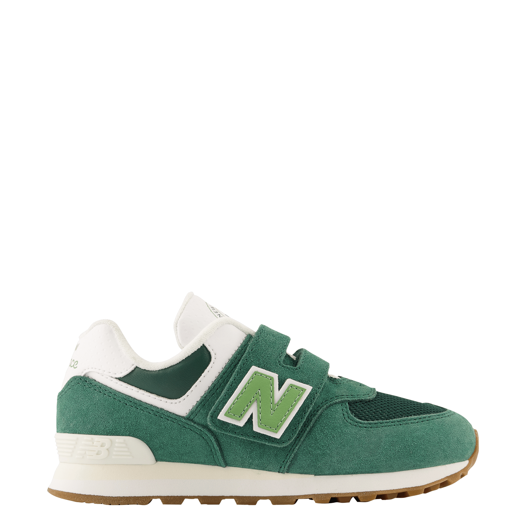 Niedrige Sneaker aus Leder-Mix mit Klettverschluss GrunNEW BALANCE