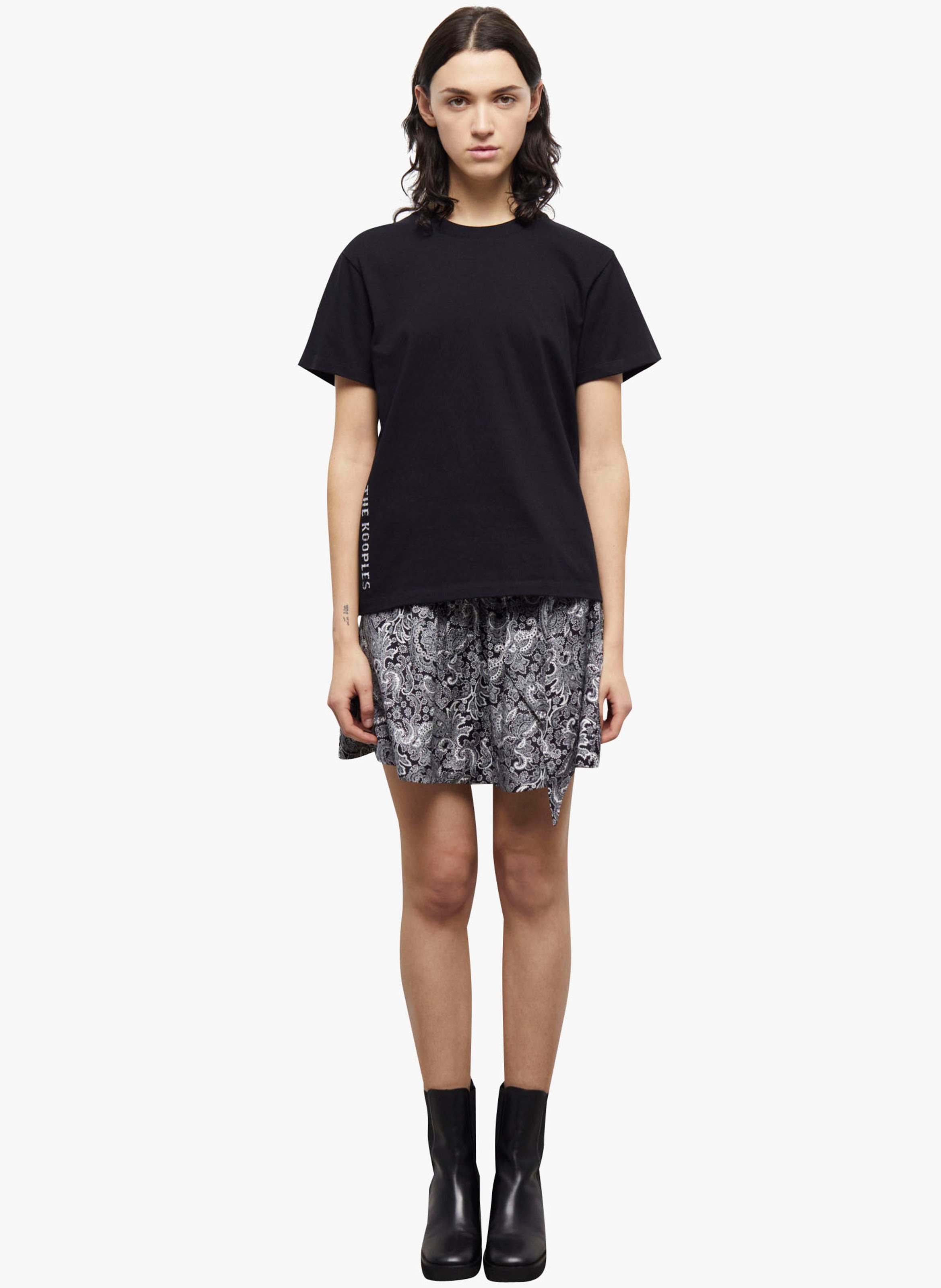 Round-neck cotton T-shirt THE KOOPLES Black