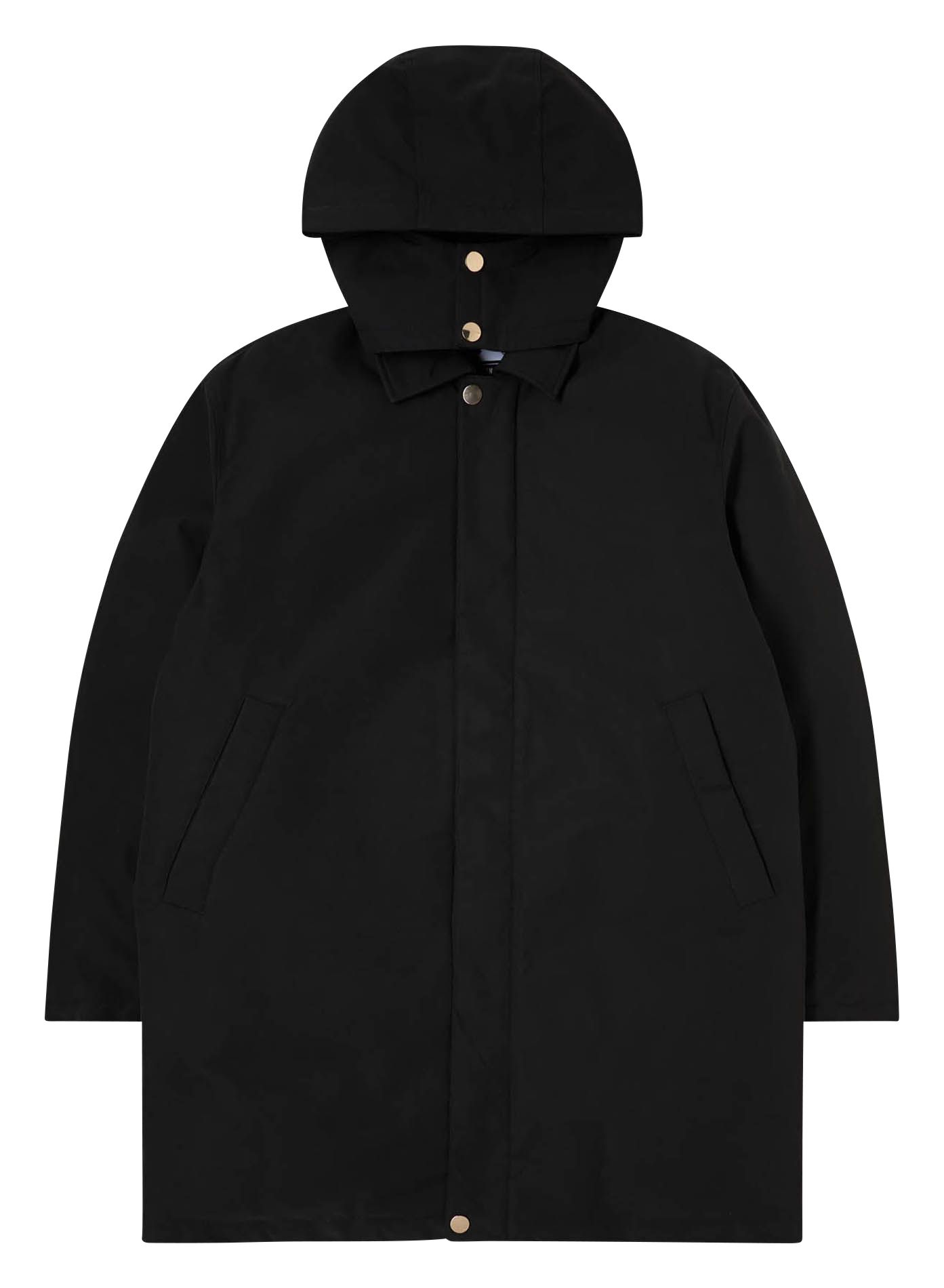 Veste col classique à capuche en coton mélangé  EDWIN Noir