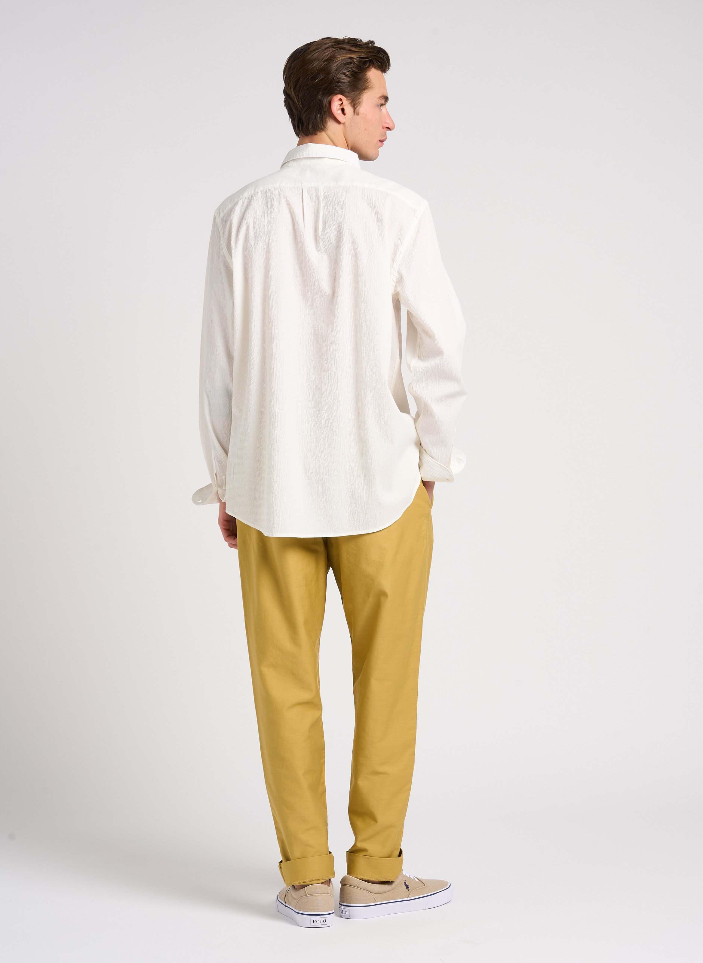 Straight-leg cotton pants PAUL SMITH Khaki