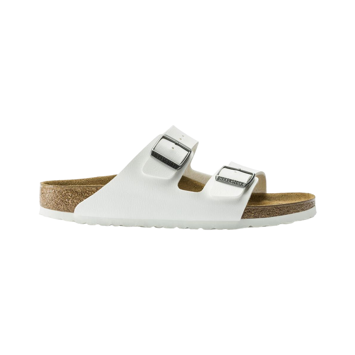 Faux leather sandals BIRKENSTOCK White
