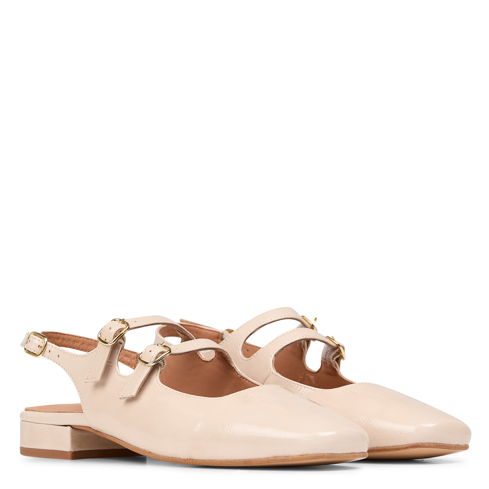 Hoge sandalen met vierkante hak MELLOW YELLOW Beige