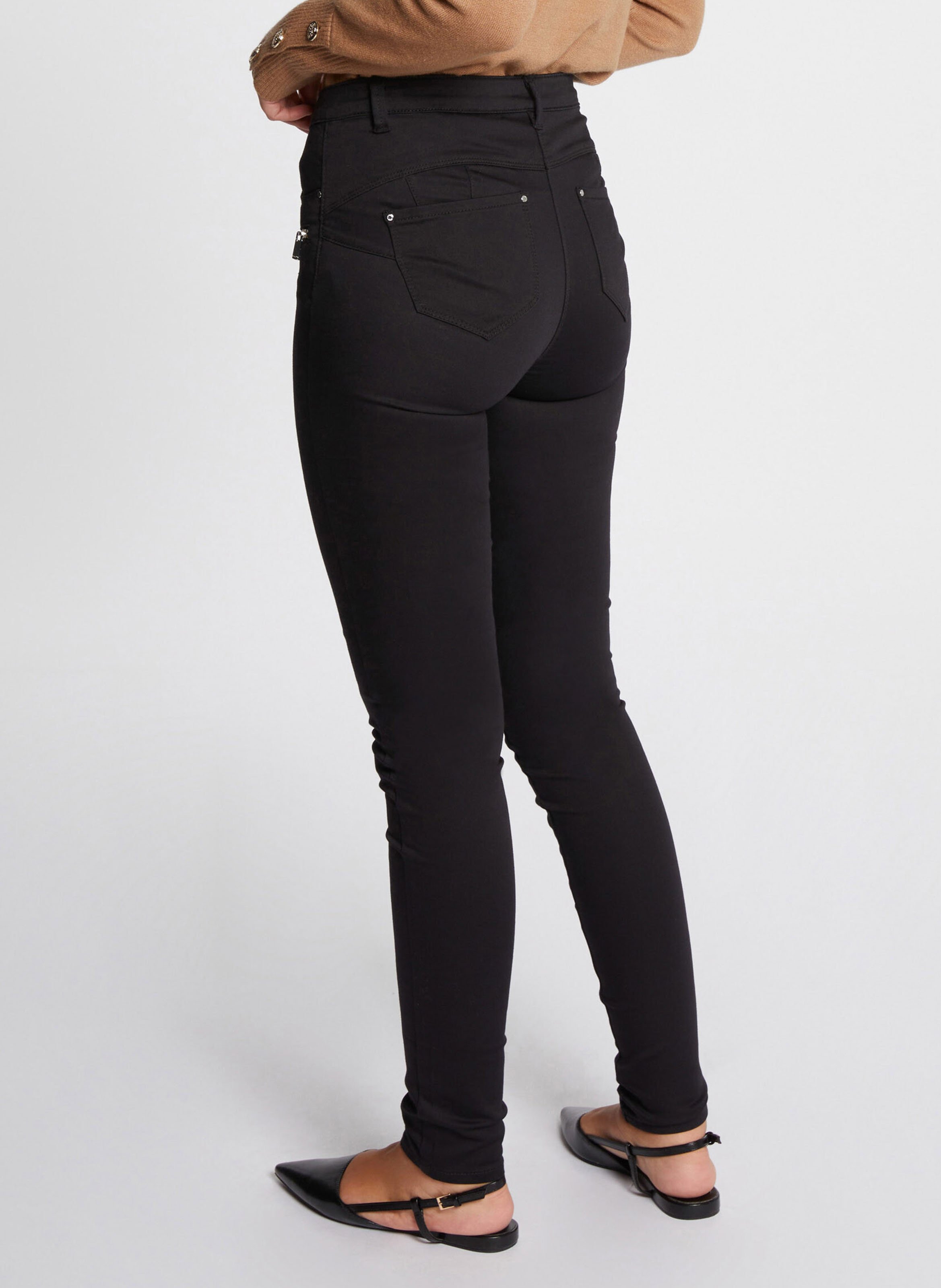 Skinny jeans - katoenblend MORGAN Zwart