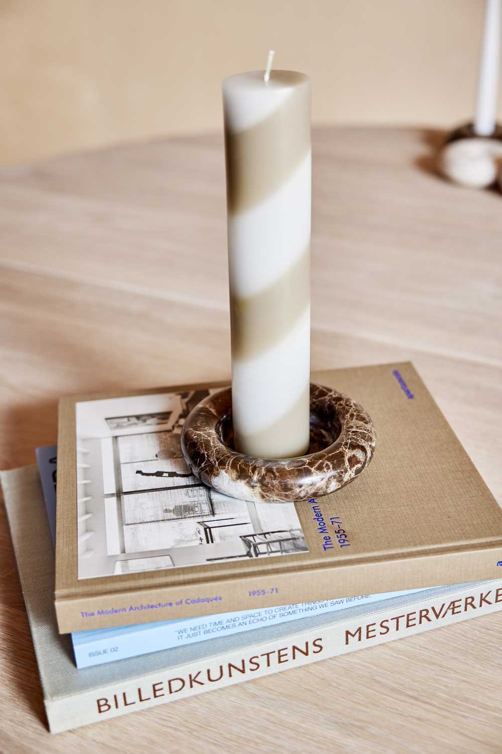 Marble candle holder OYOY LIVING DESIGN Brown