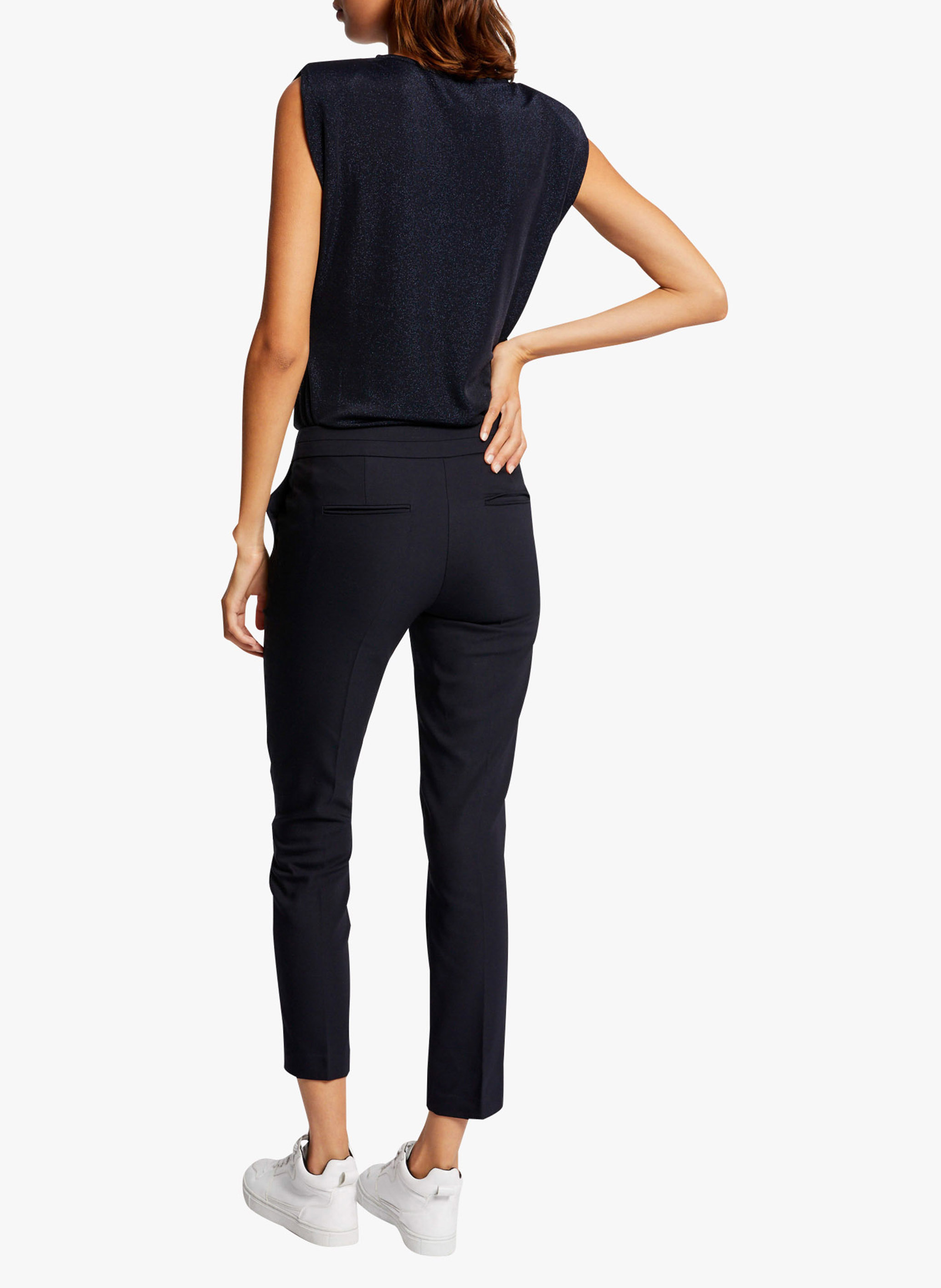 7/8 slim-fit cotton-blend pants MORGAN Blue