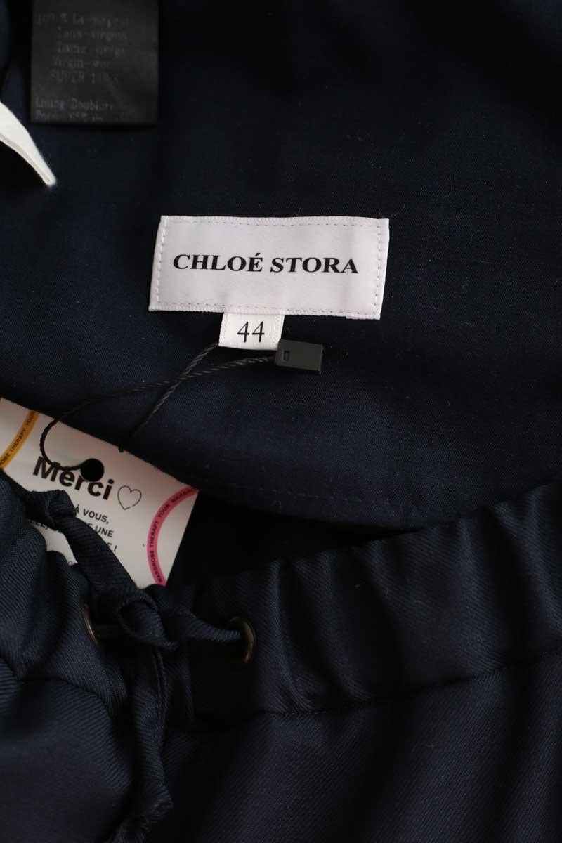 Alpha slim wool trousers CHLOE STORA - SECONDE MAIN Black