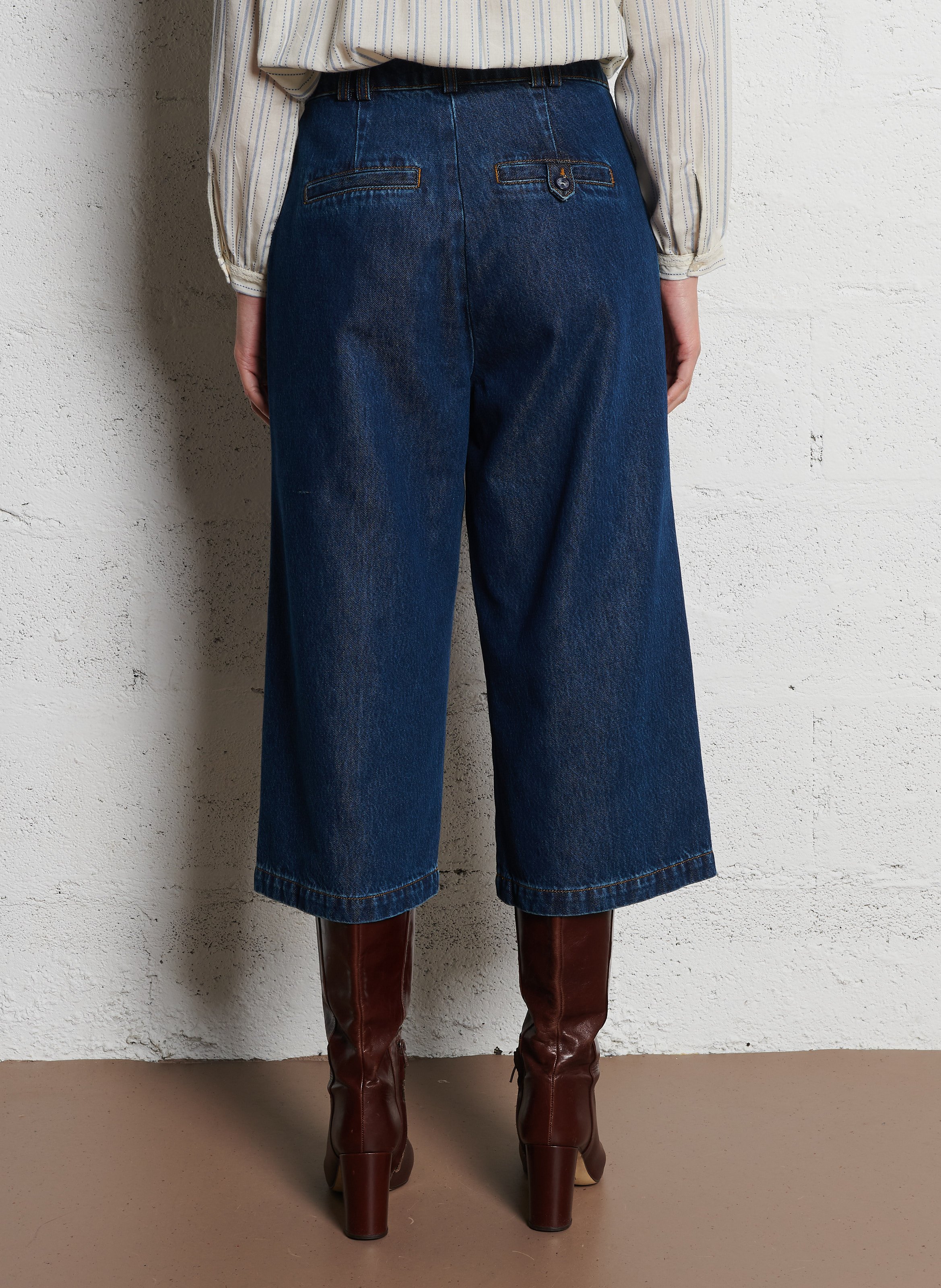 3/4-Jeans aus Baumwoll-Denim-Mix EMILE ET IDA Blau