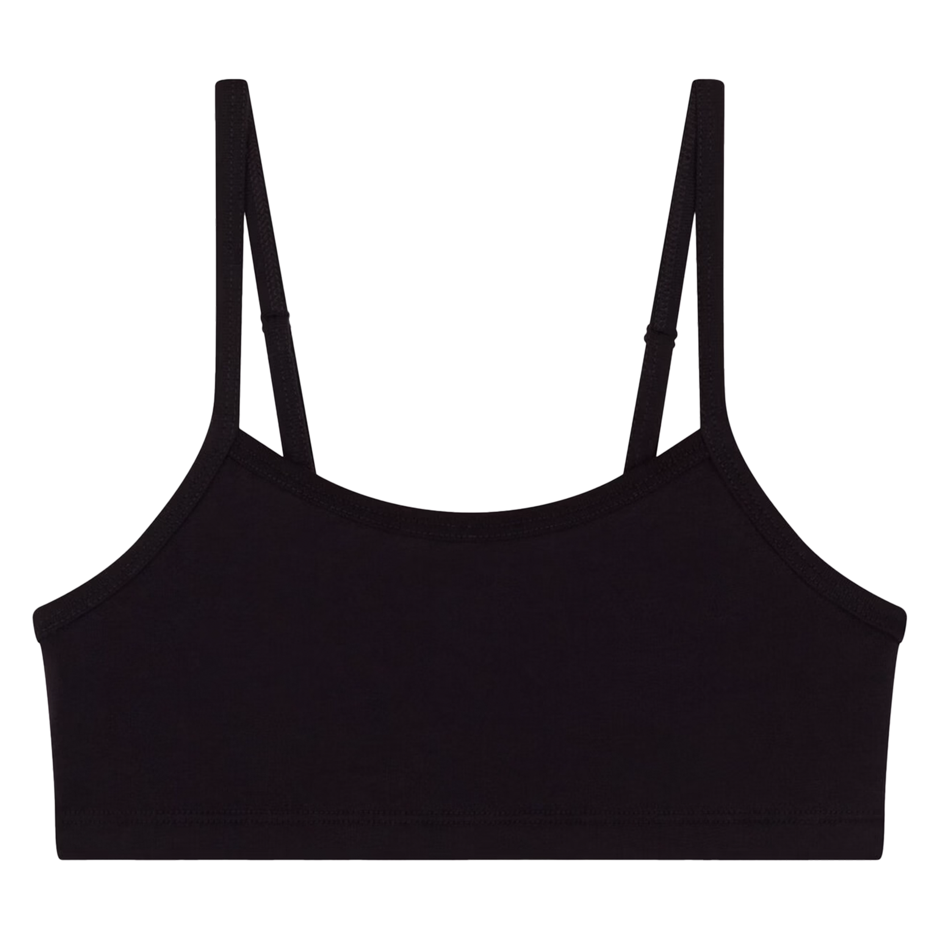 Solid blended cotton bralette PETIT BATEAU Black
