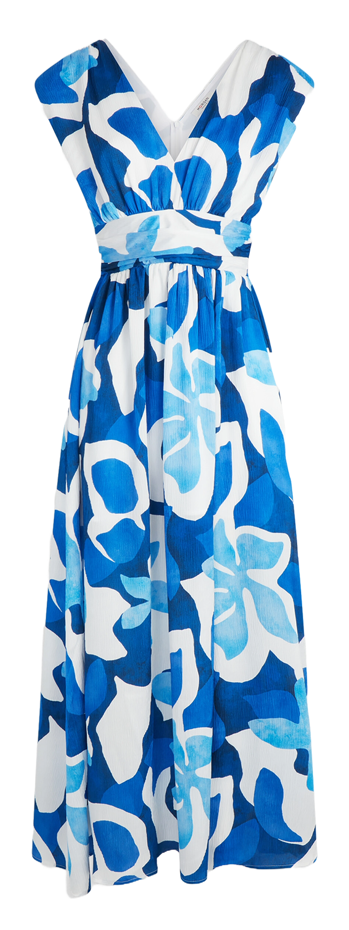 Long floral print V-neck dress MORGAN Multicolored