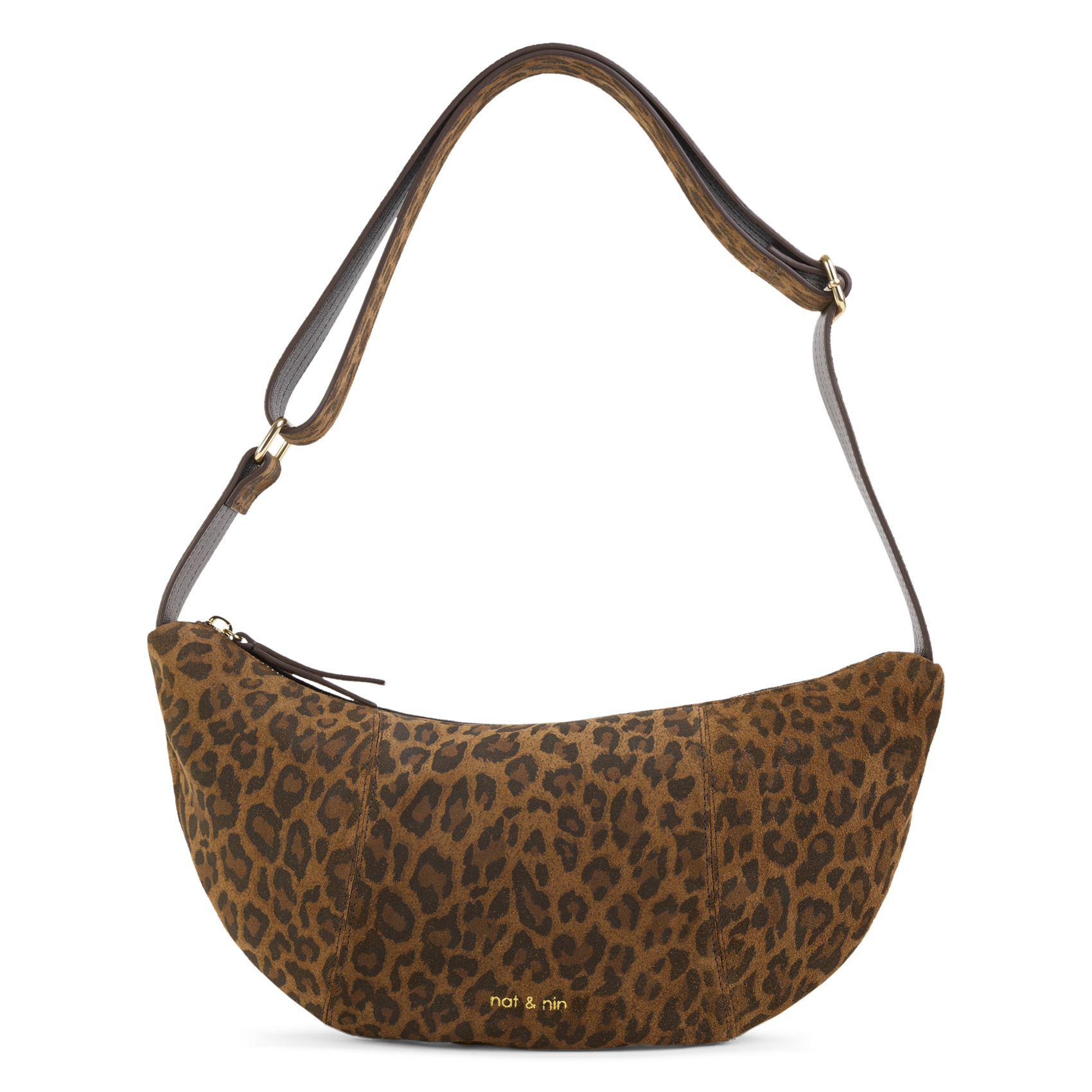 Sac bandoulière léopard NAT & NIN Marron