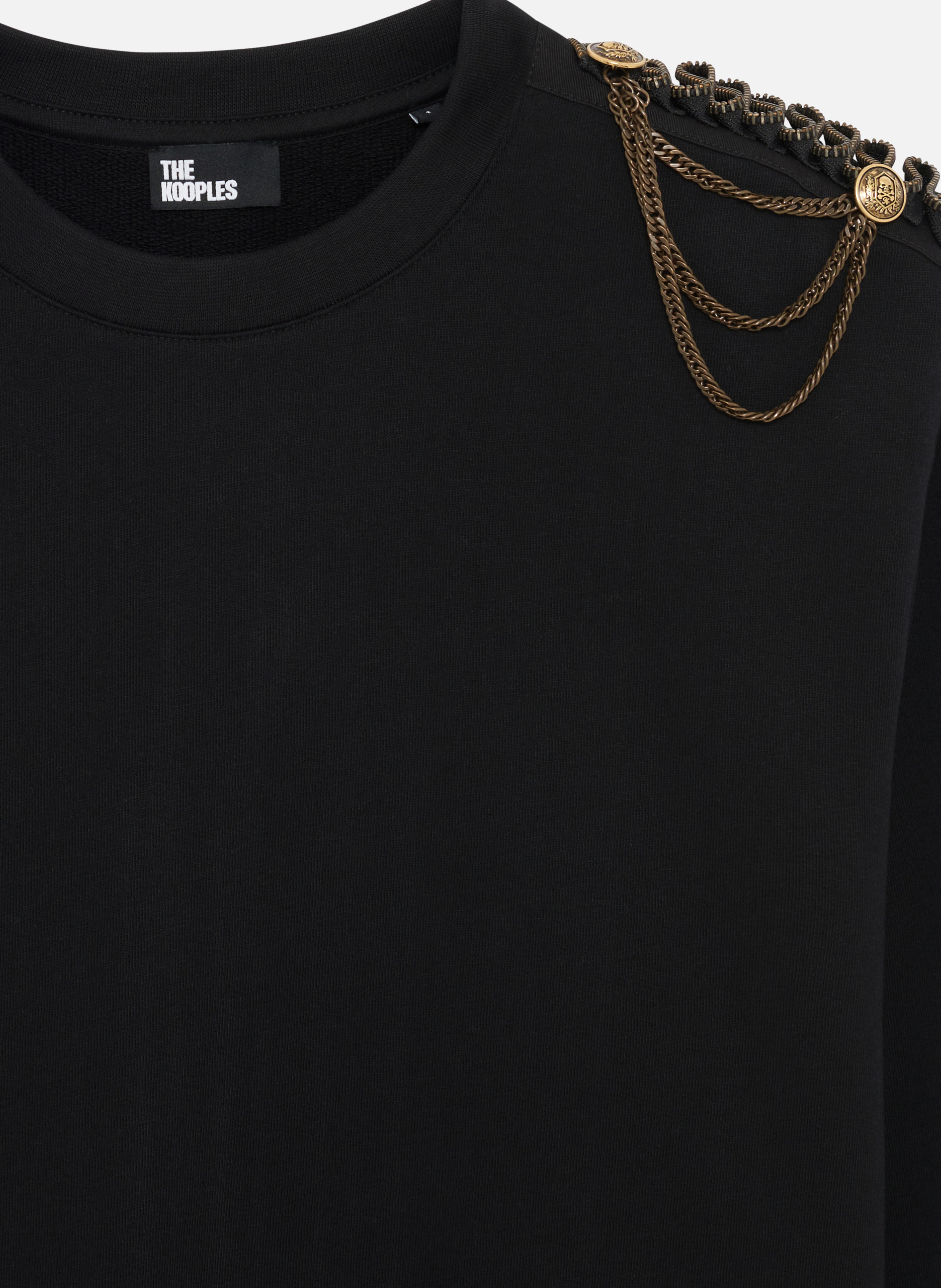 Sweatshirt with chains THE KOOPLES Black