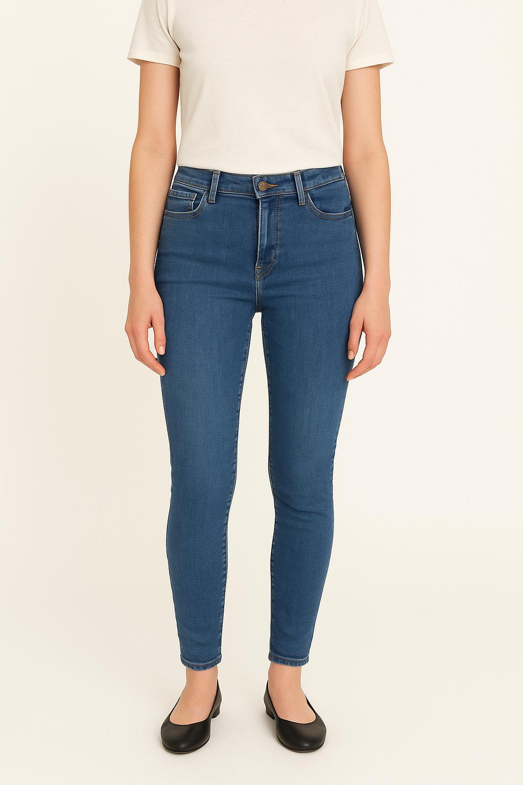 Cropped slim jeans with studs LEVI'S - Seconde main Blue