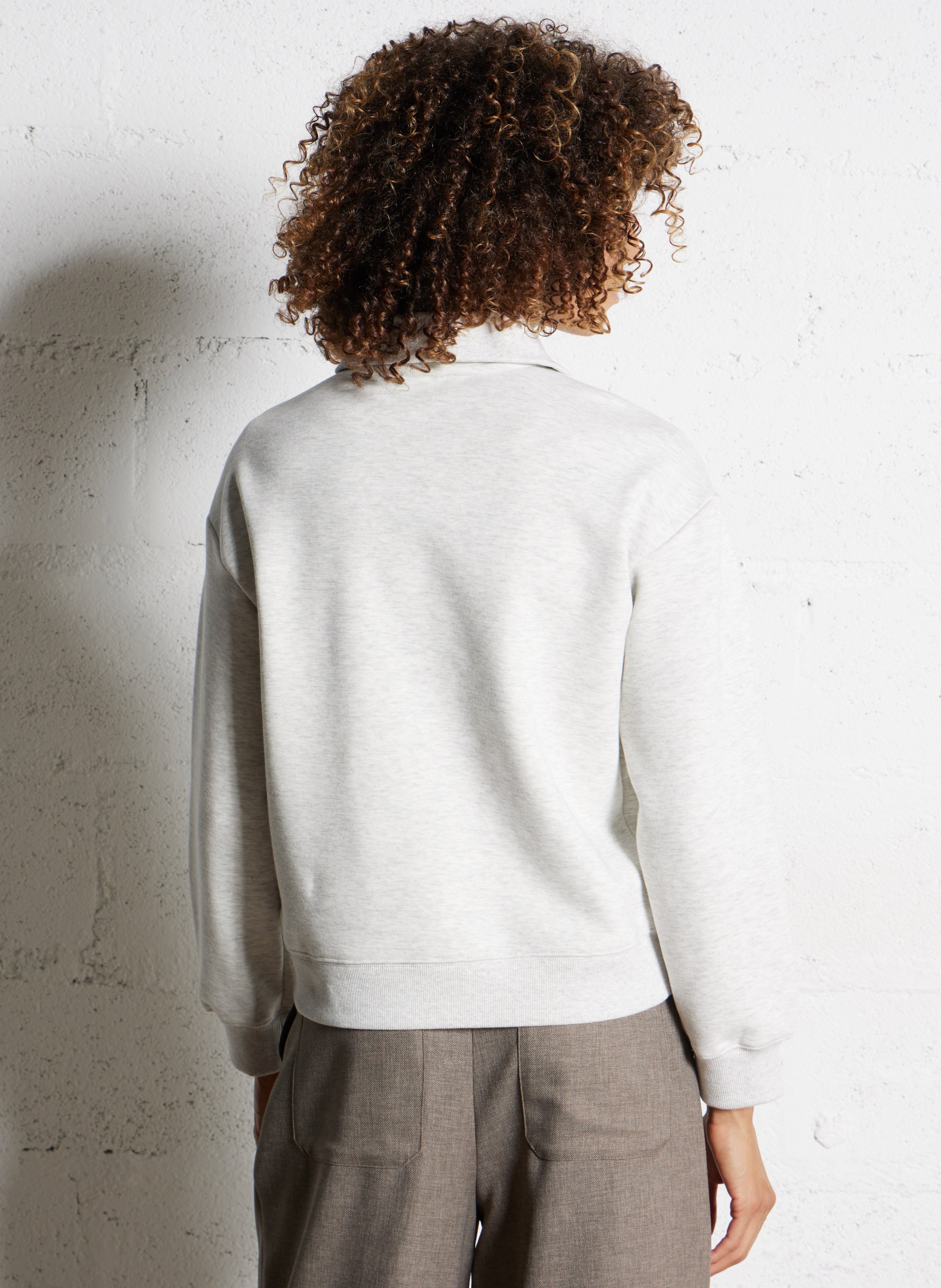 Sweat col classique  MAISON 123 Gris