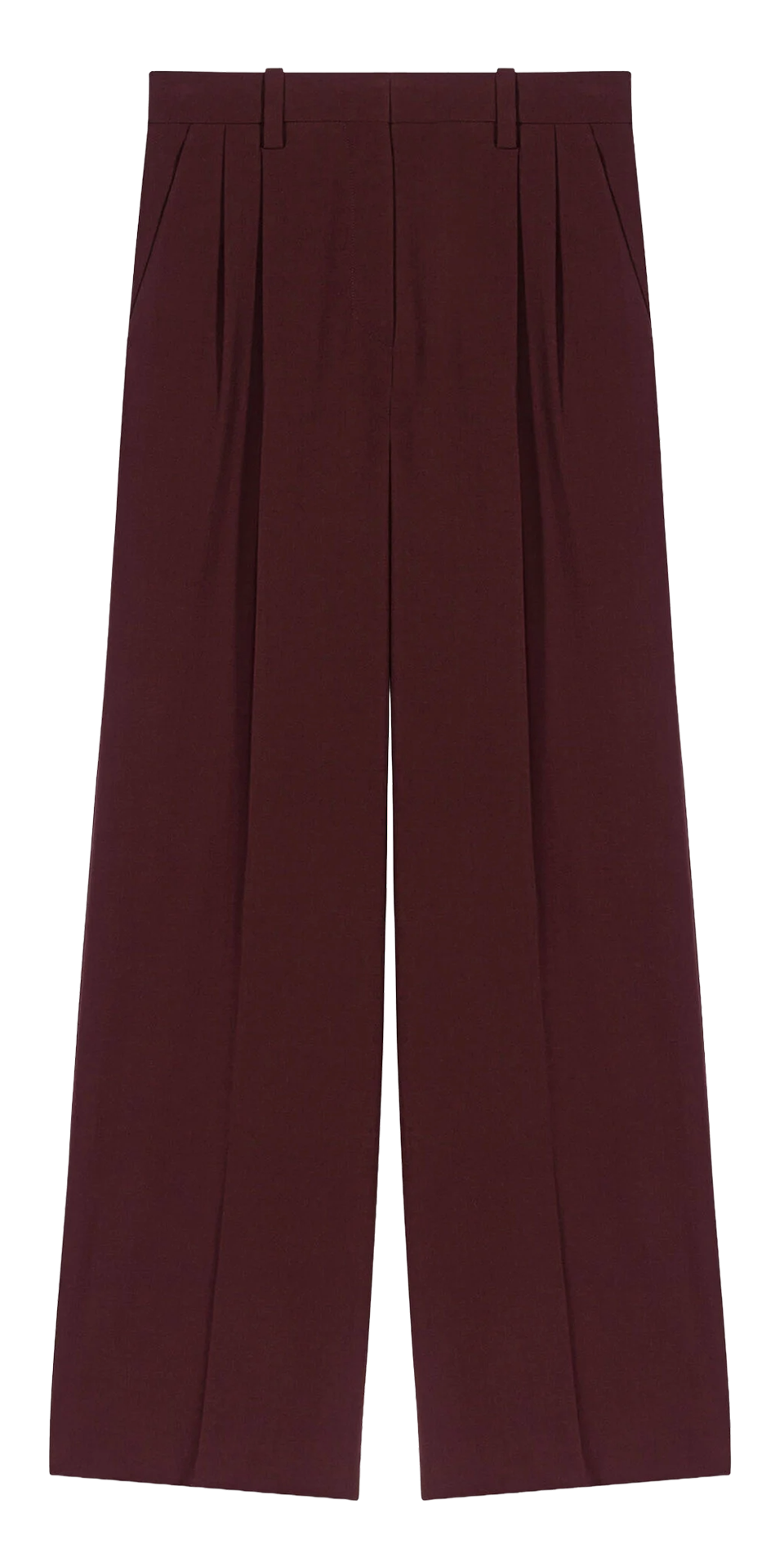 Pantalon large en laine mélangée MAJE Rouge
