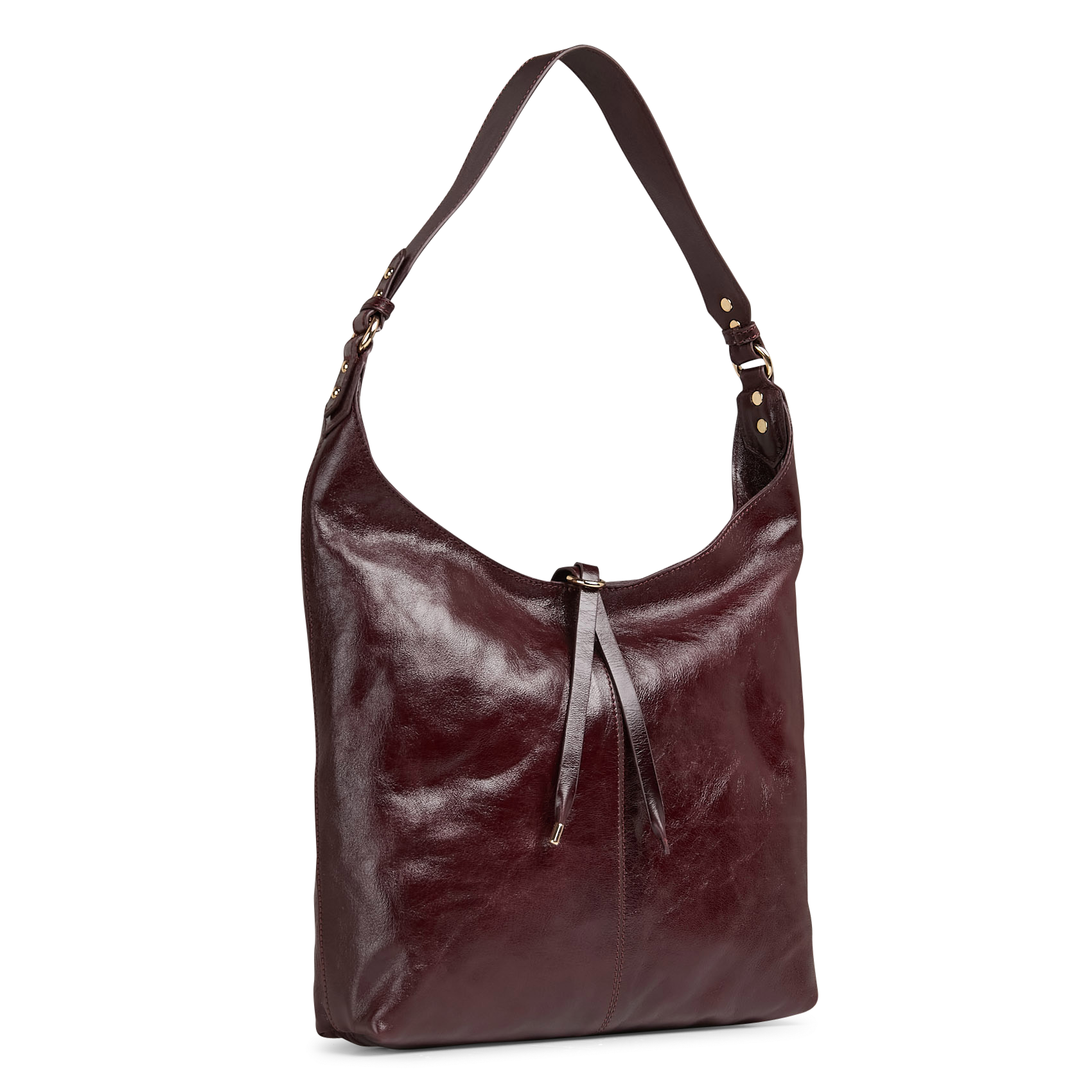 Solid leather shoulder bag PETITE MENDIGOTE Purple