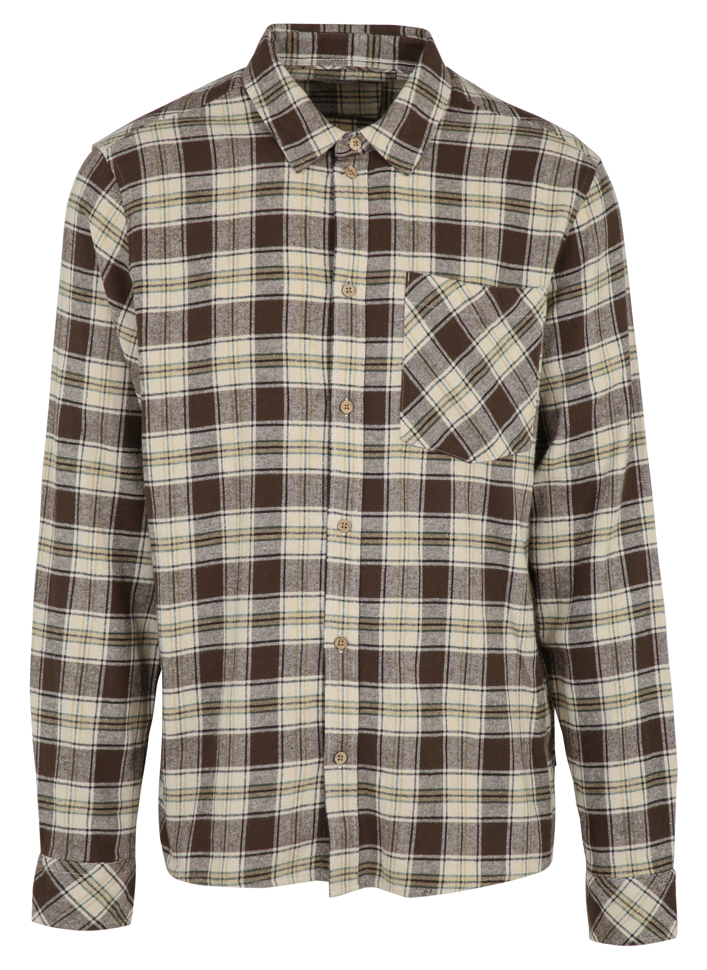 Cotton shirt with classic collar SOLID Brown