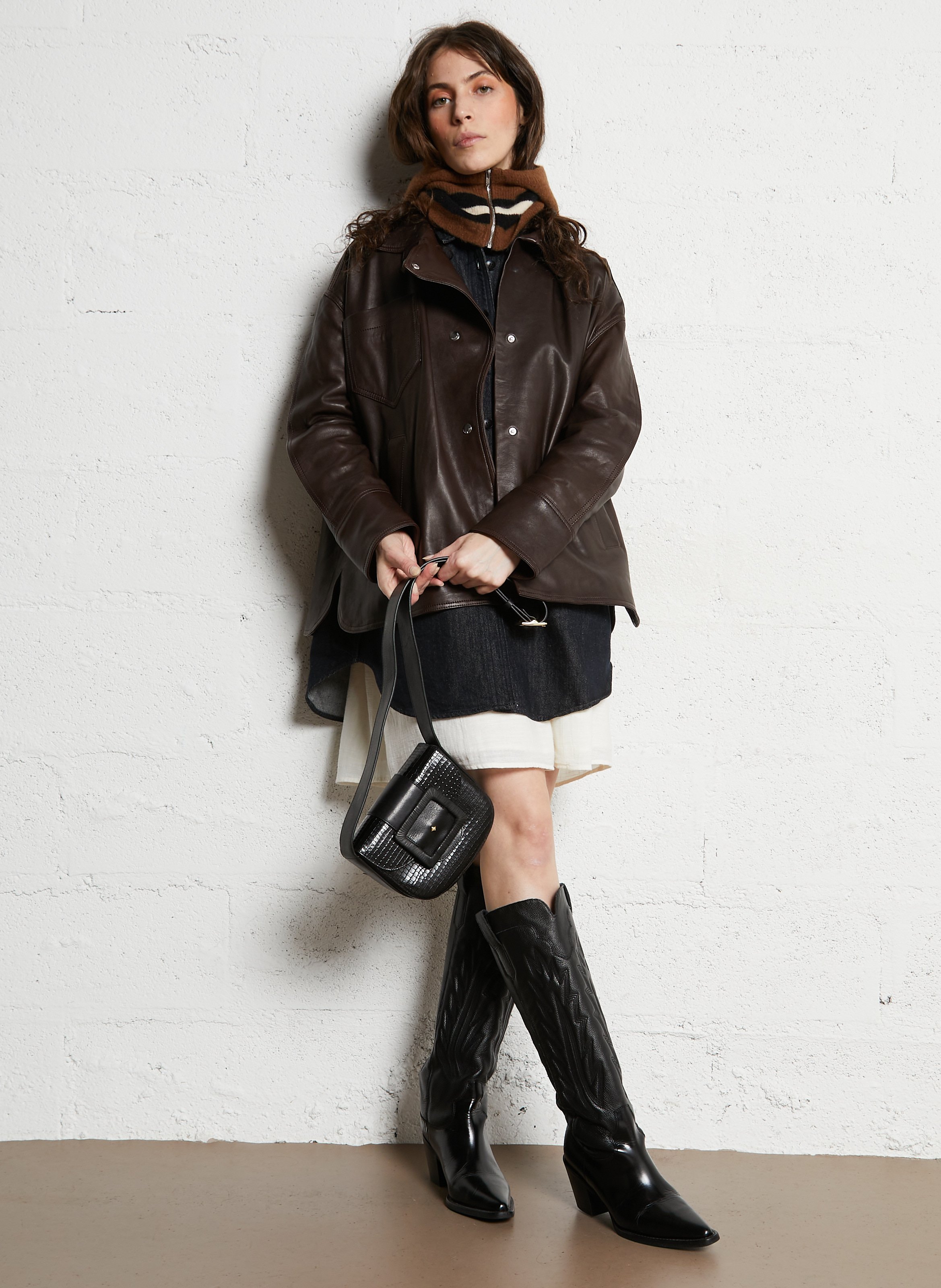 Brieftasche aus Leder HERBERT FRERE SOEUR Schwarz