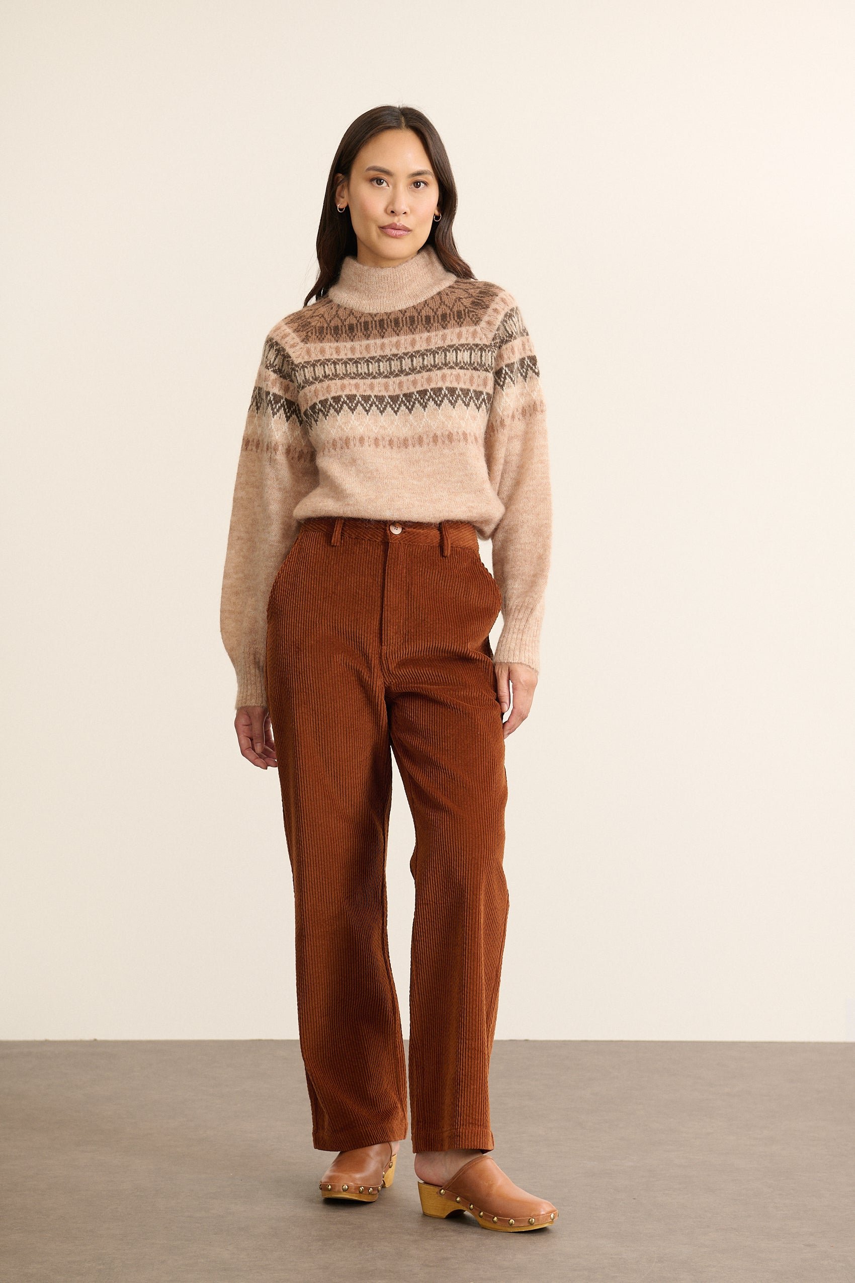 Corduroy carrot pants GARANCE PARIS Brown