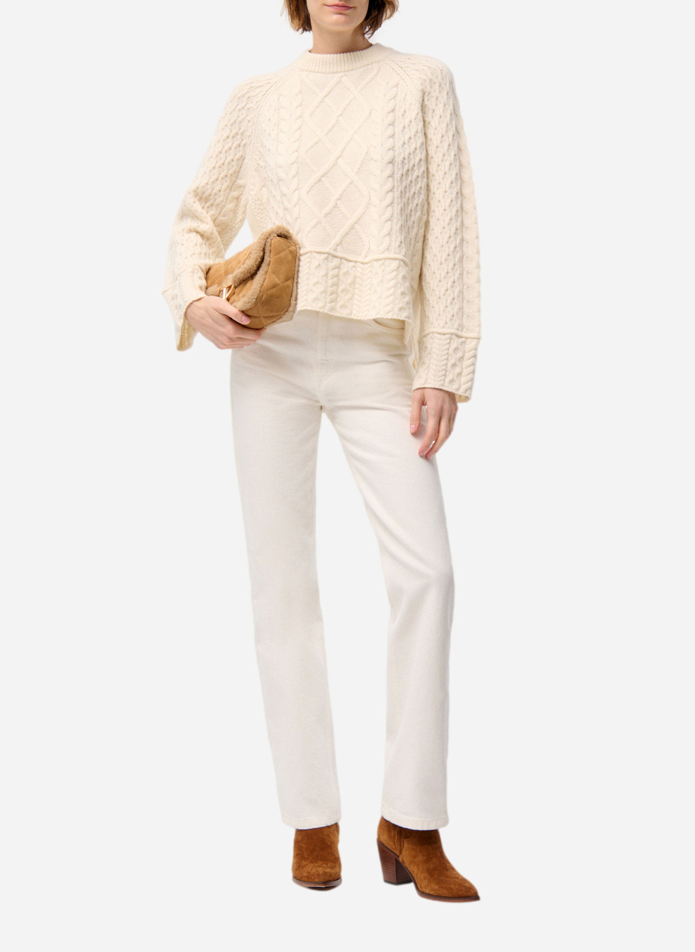 Alpaca wool sweater VANESSA BRUNO Beige