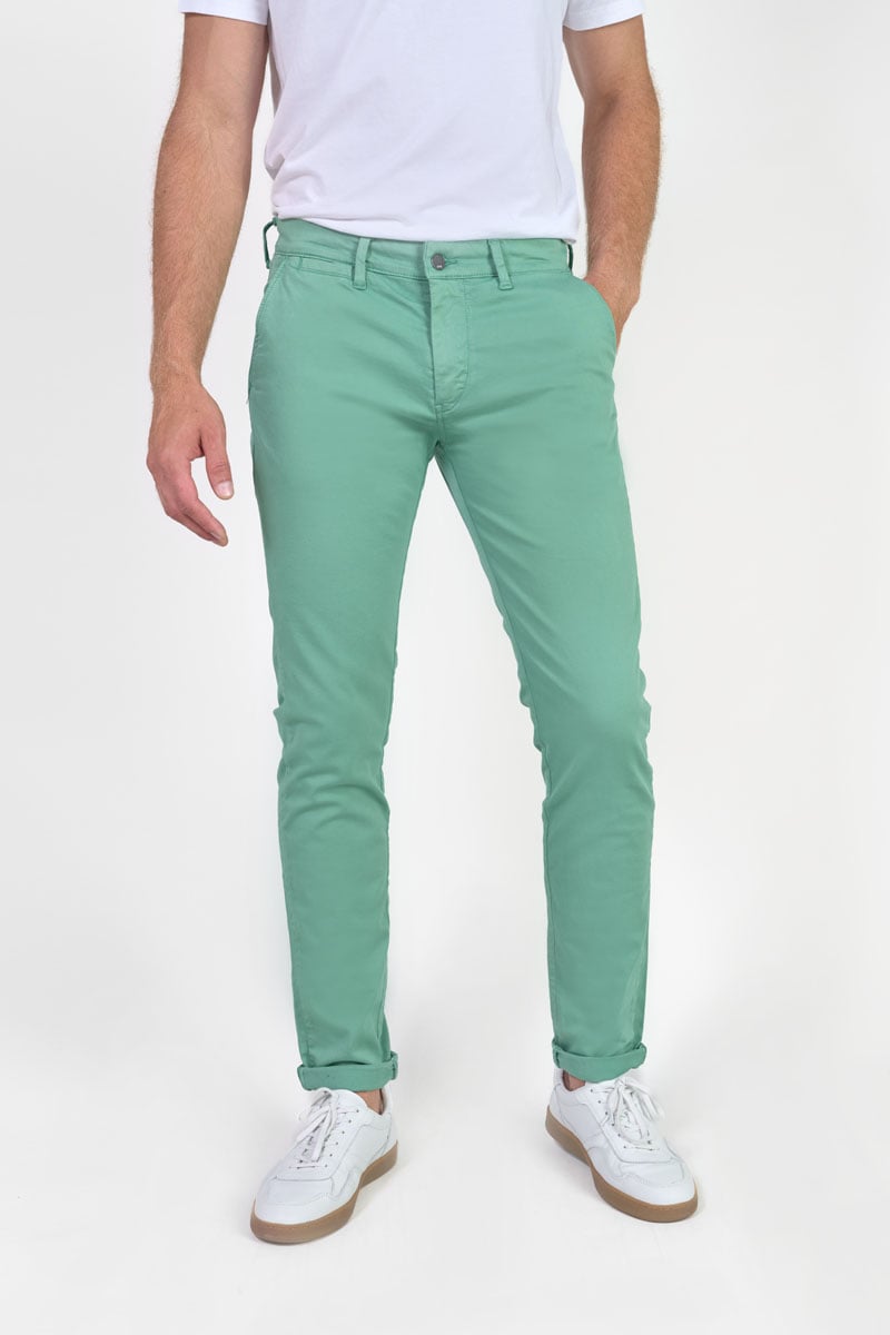 Chino pants LE TEMPS DES CERISES Green