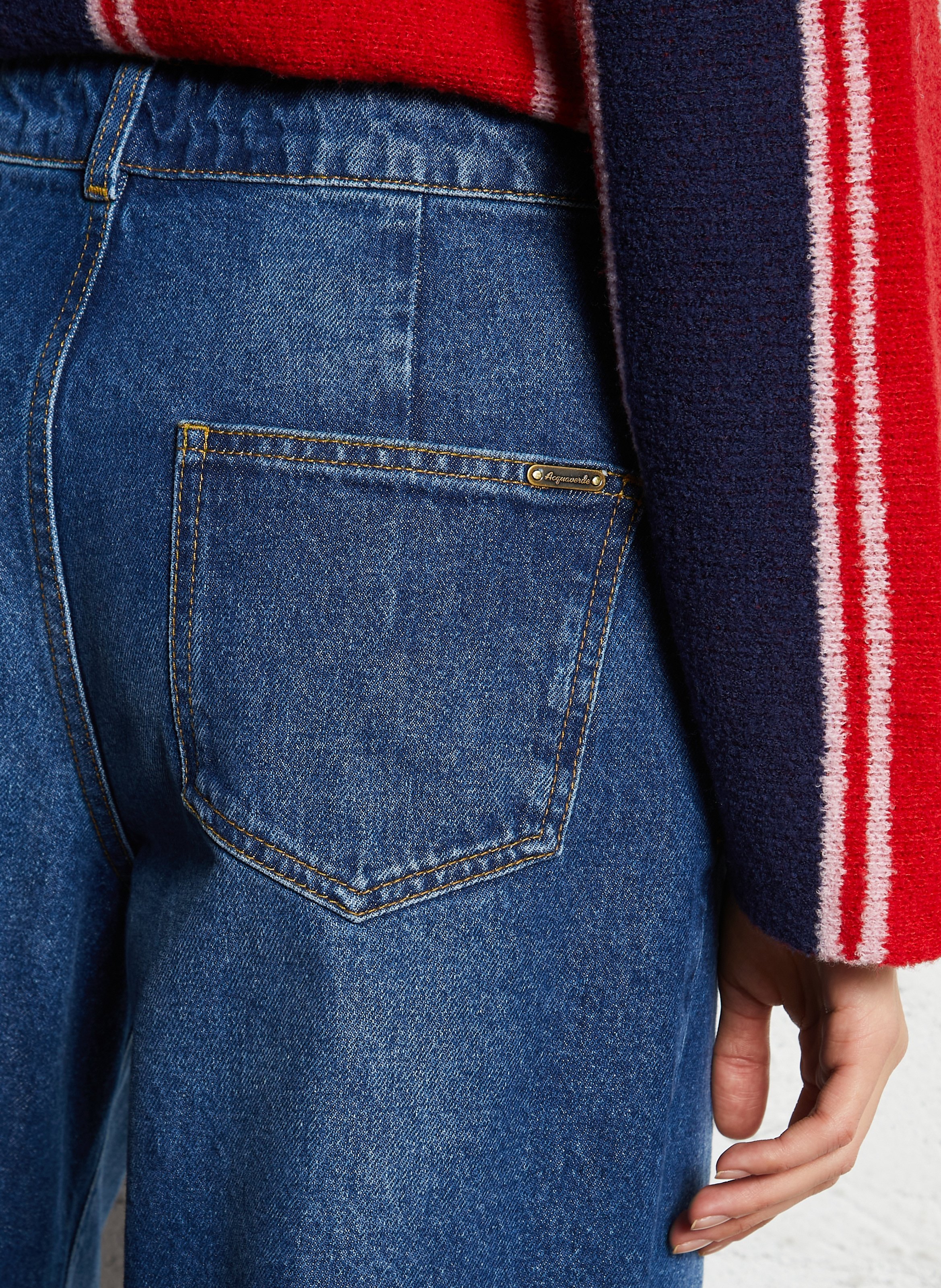 Wijde jeans - katoenblend ACQUAVERDE Blauw