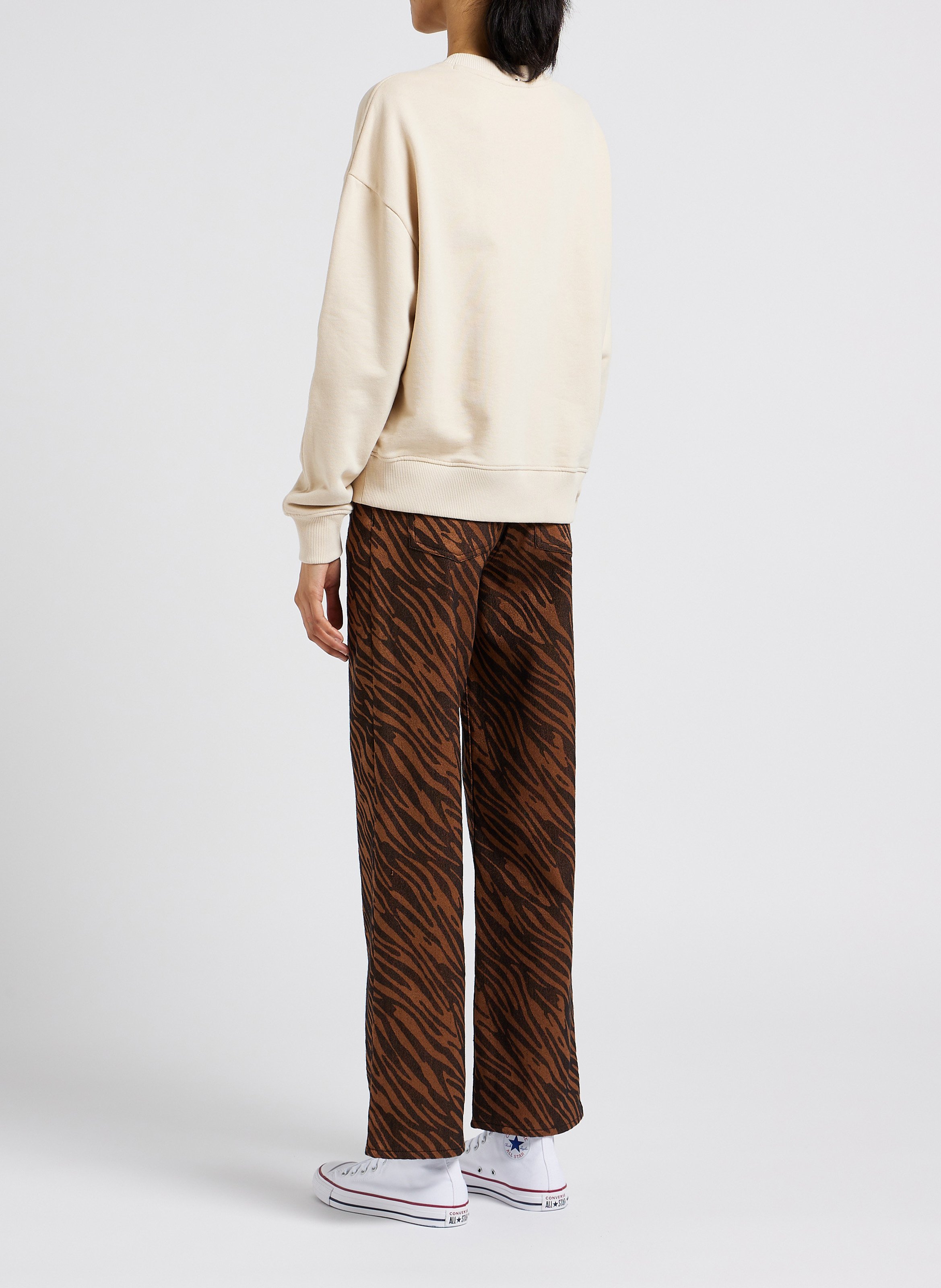 Pantalon droit imprimé en coton mélangé  SAMSOE SAMSOE Multicolore