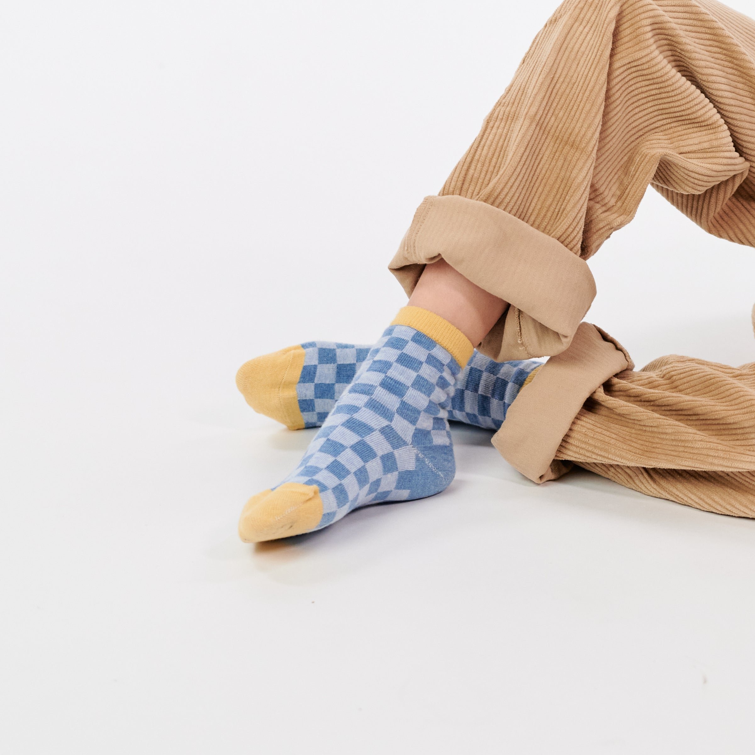 Checked socks BILLYBELT Blue