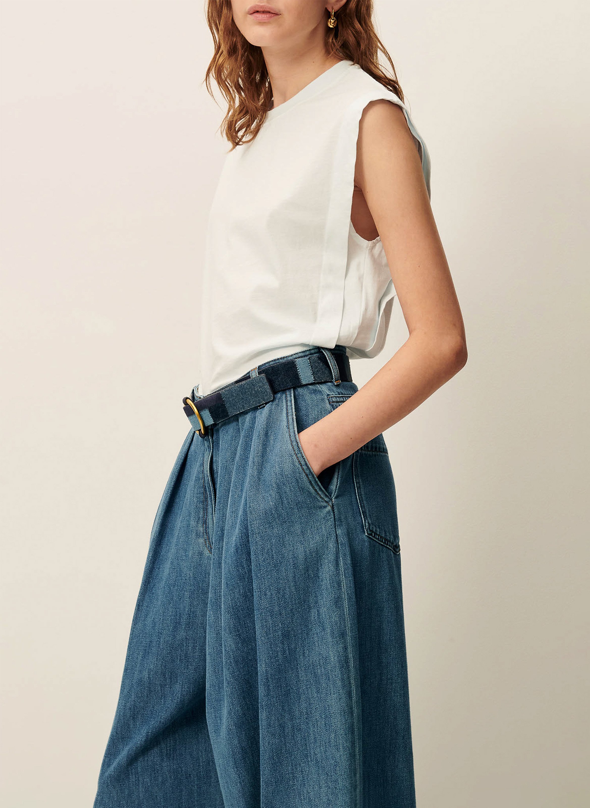 Effen T-shirt SESSUN Blauw