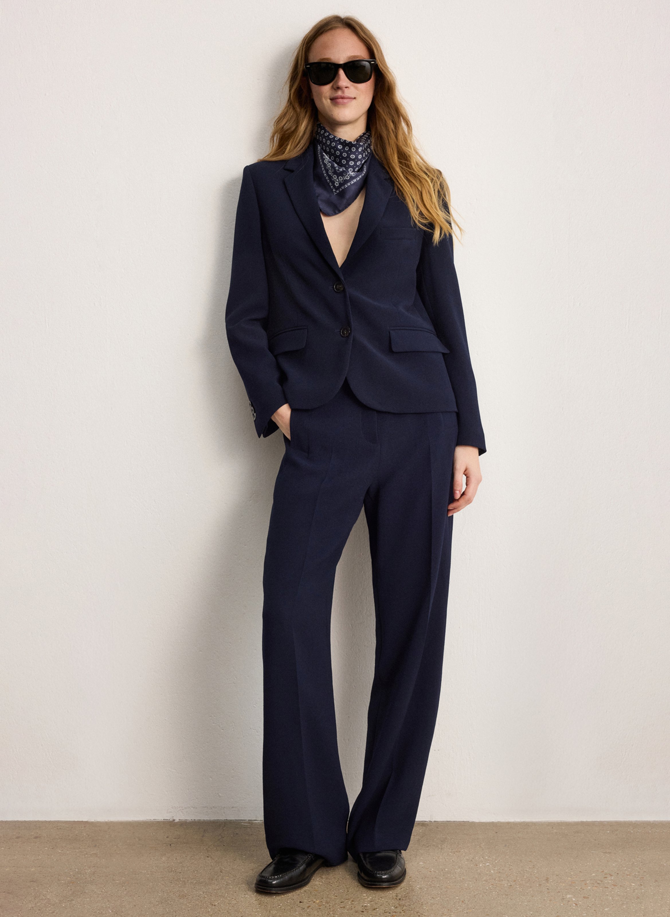 Veste tailleur oversize PABLO Bleu