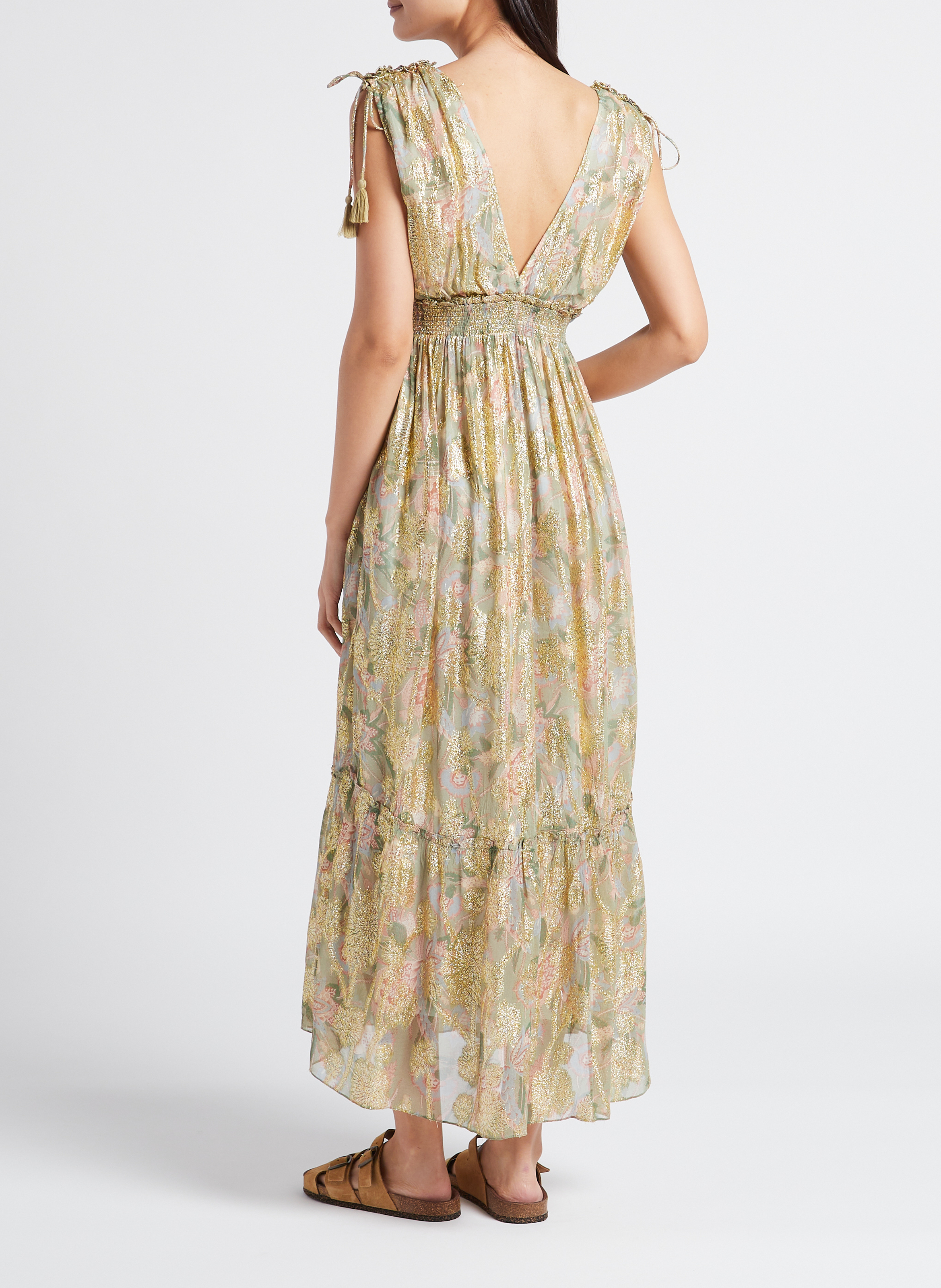 Flat suede sandals BOSABO Beige