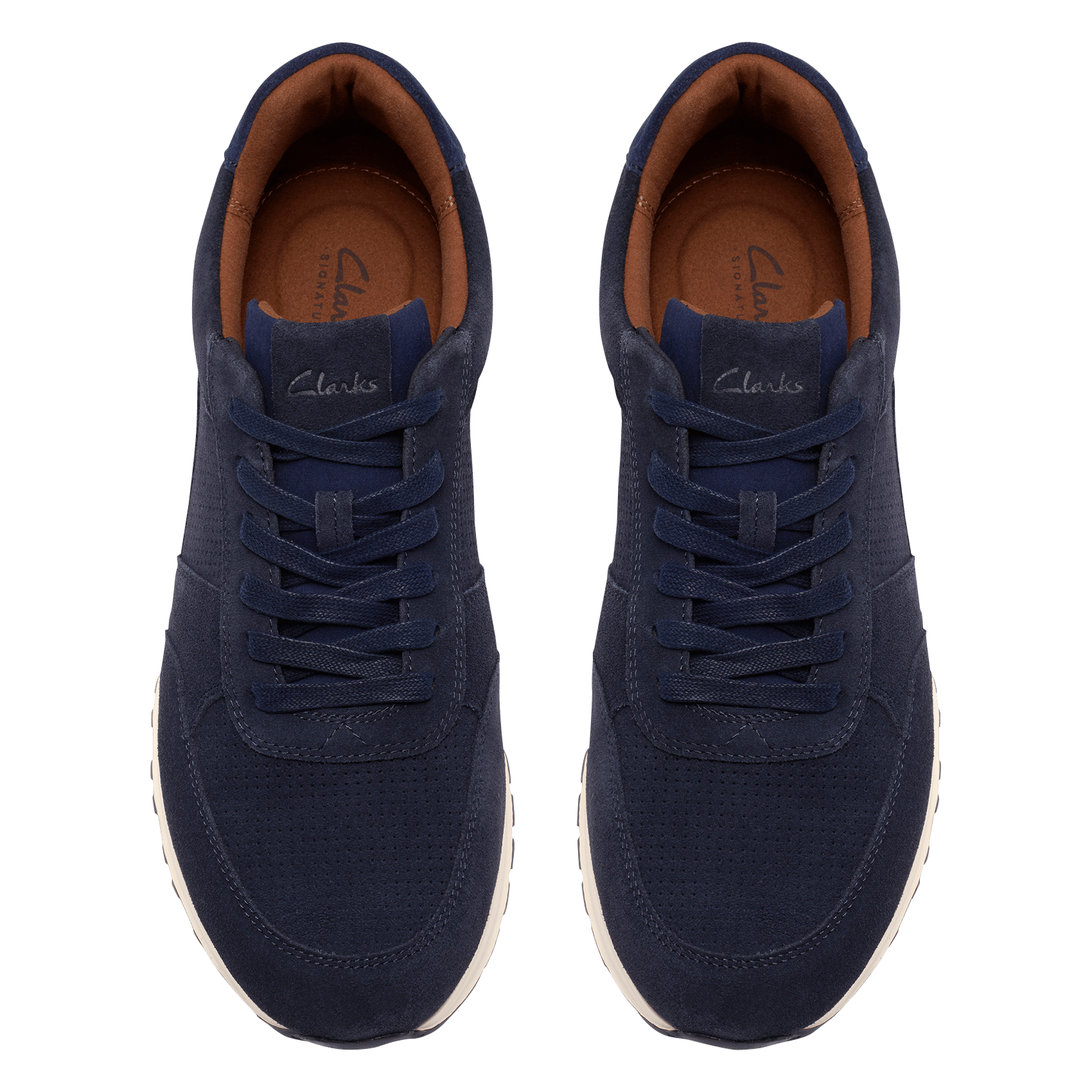 Lage sneakers van veloursleer CLARKS Blauw