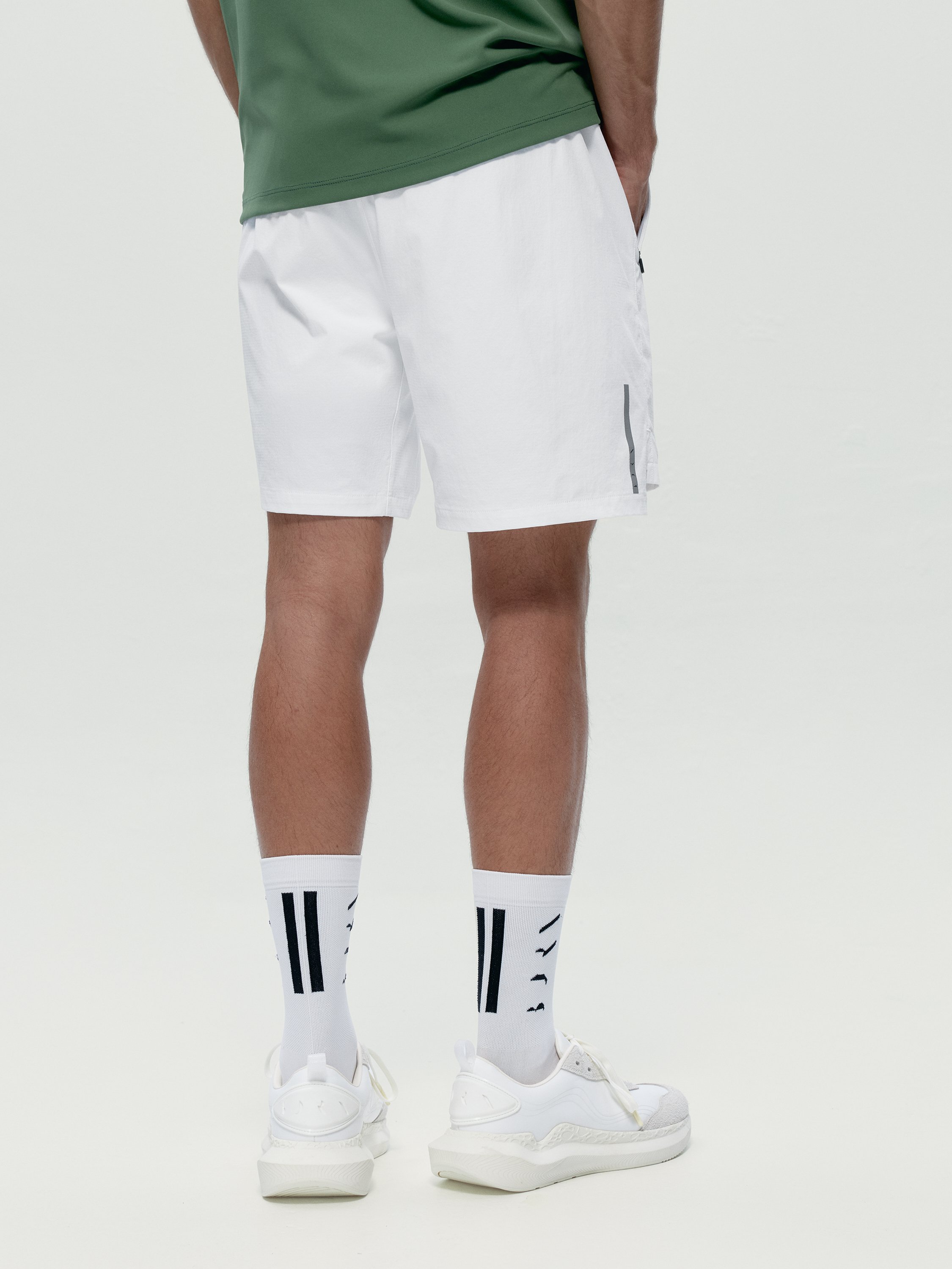 Short men's sports training running NATRON 2.0 White