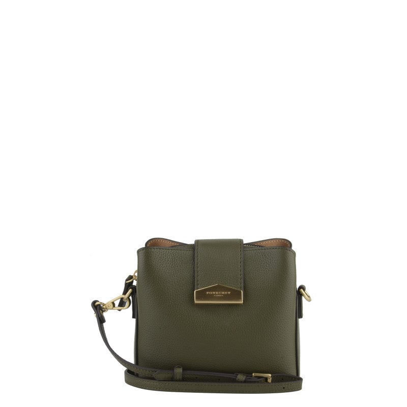 Calfskin leather shoulder bag Green
