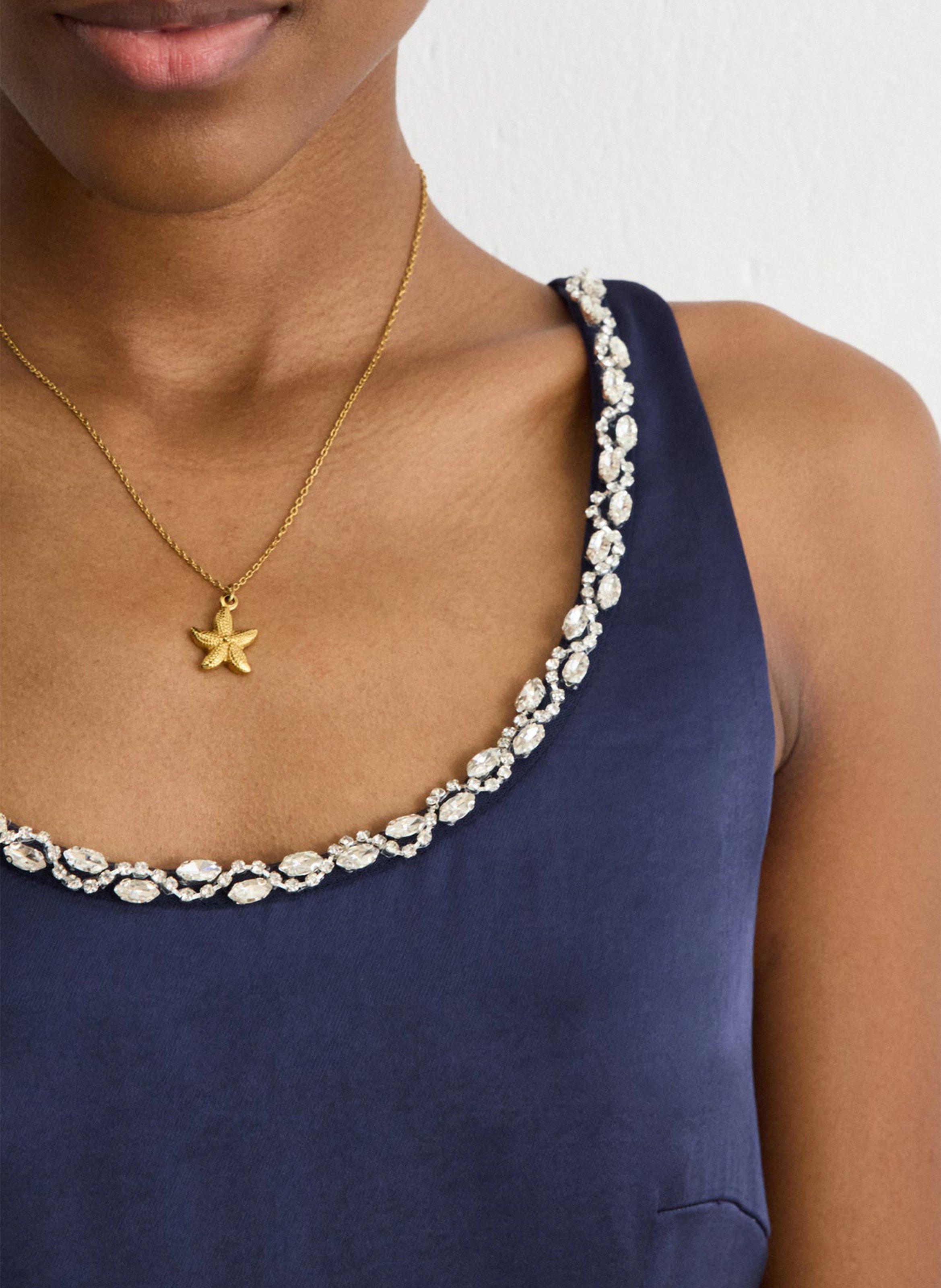 Round-neck midi dress PABLO Blue