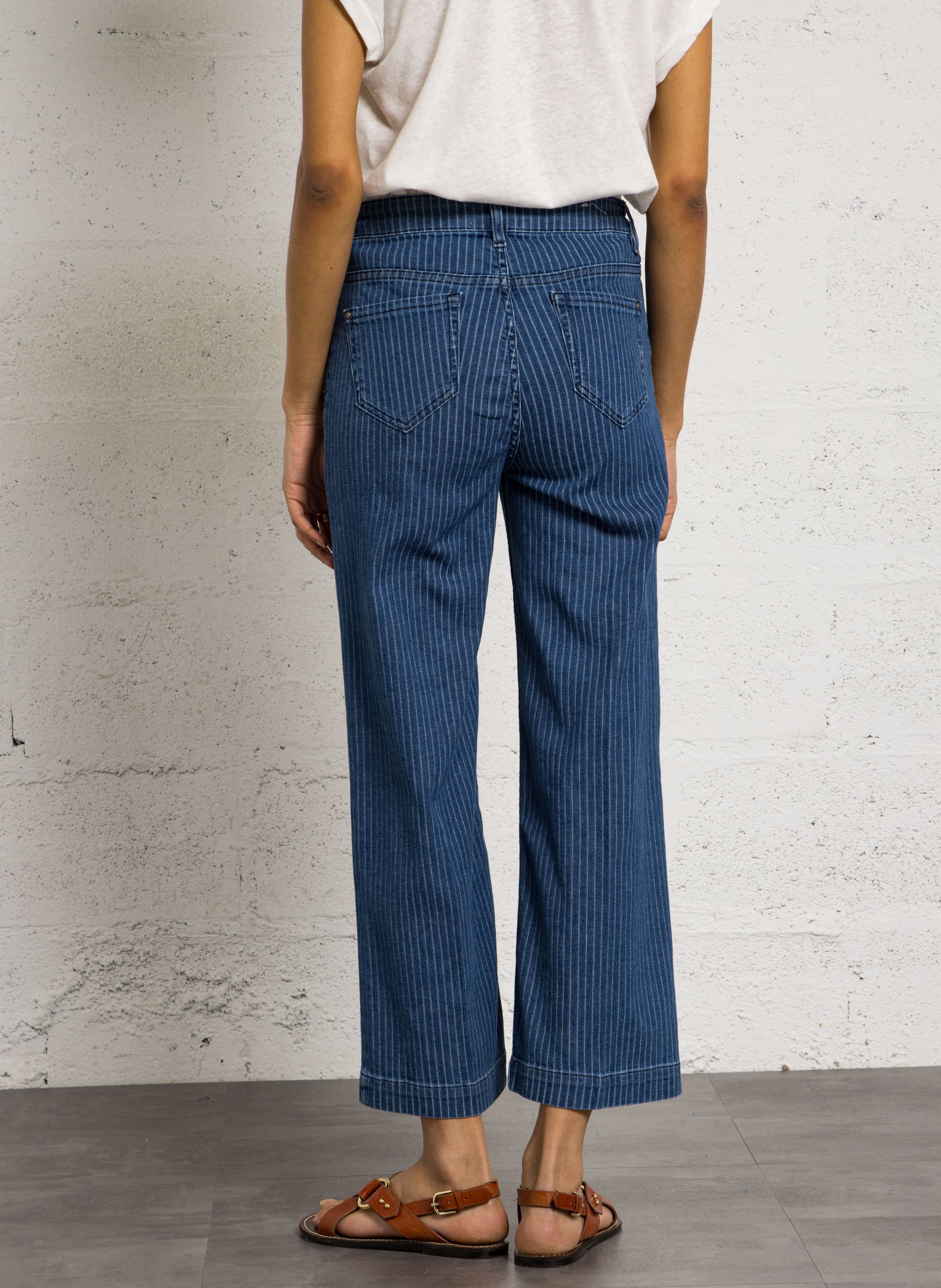 Striped straight jeans MAISON 123 Blue