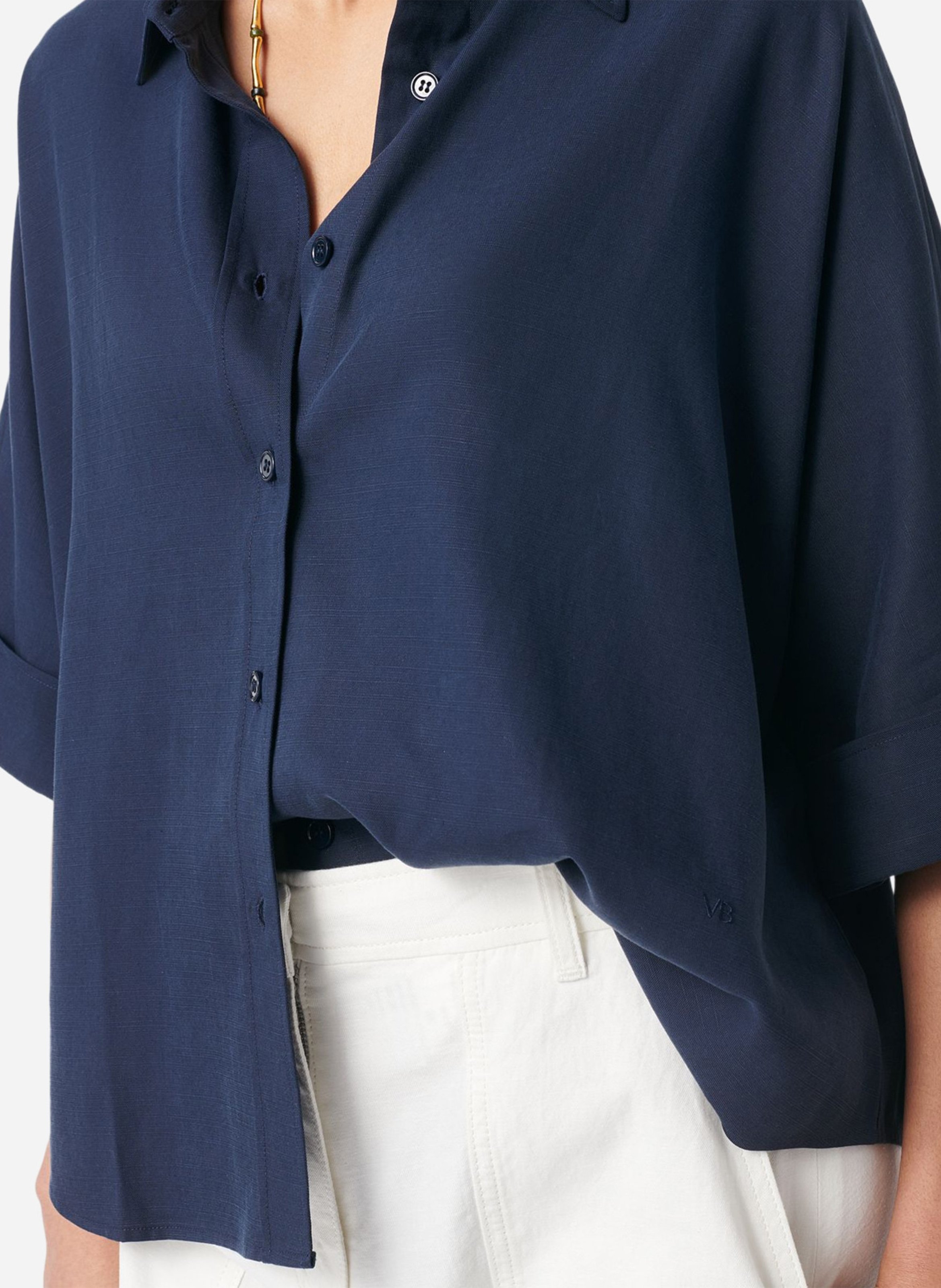 Camisa a rayas con cuello clásico VANESSA BRUNO Azul