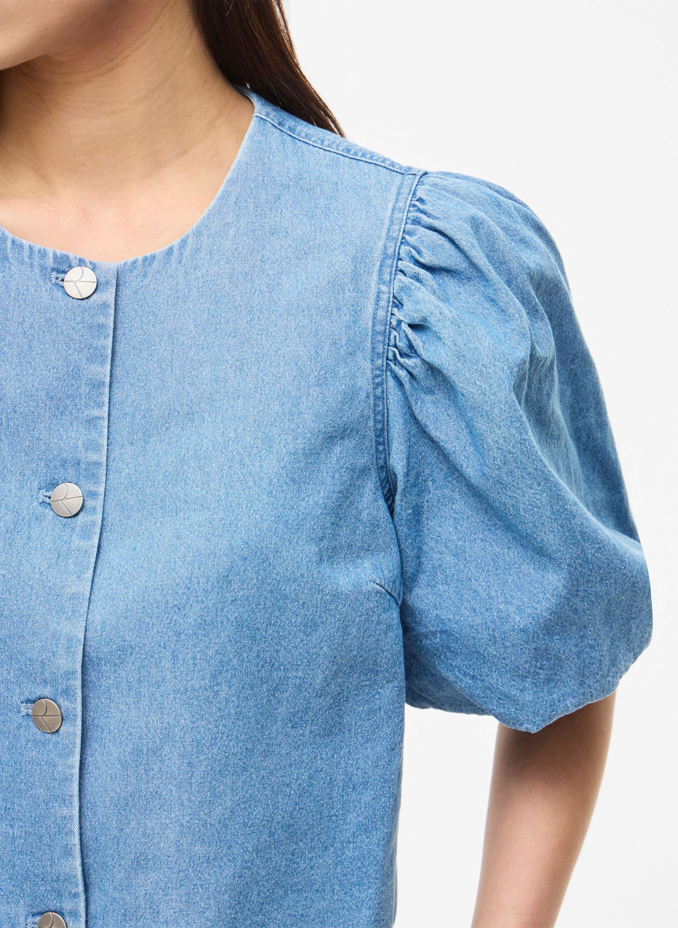 Chemise courte droite ROUGE EDIT Bleu