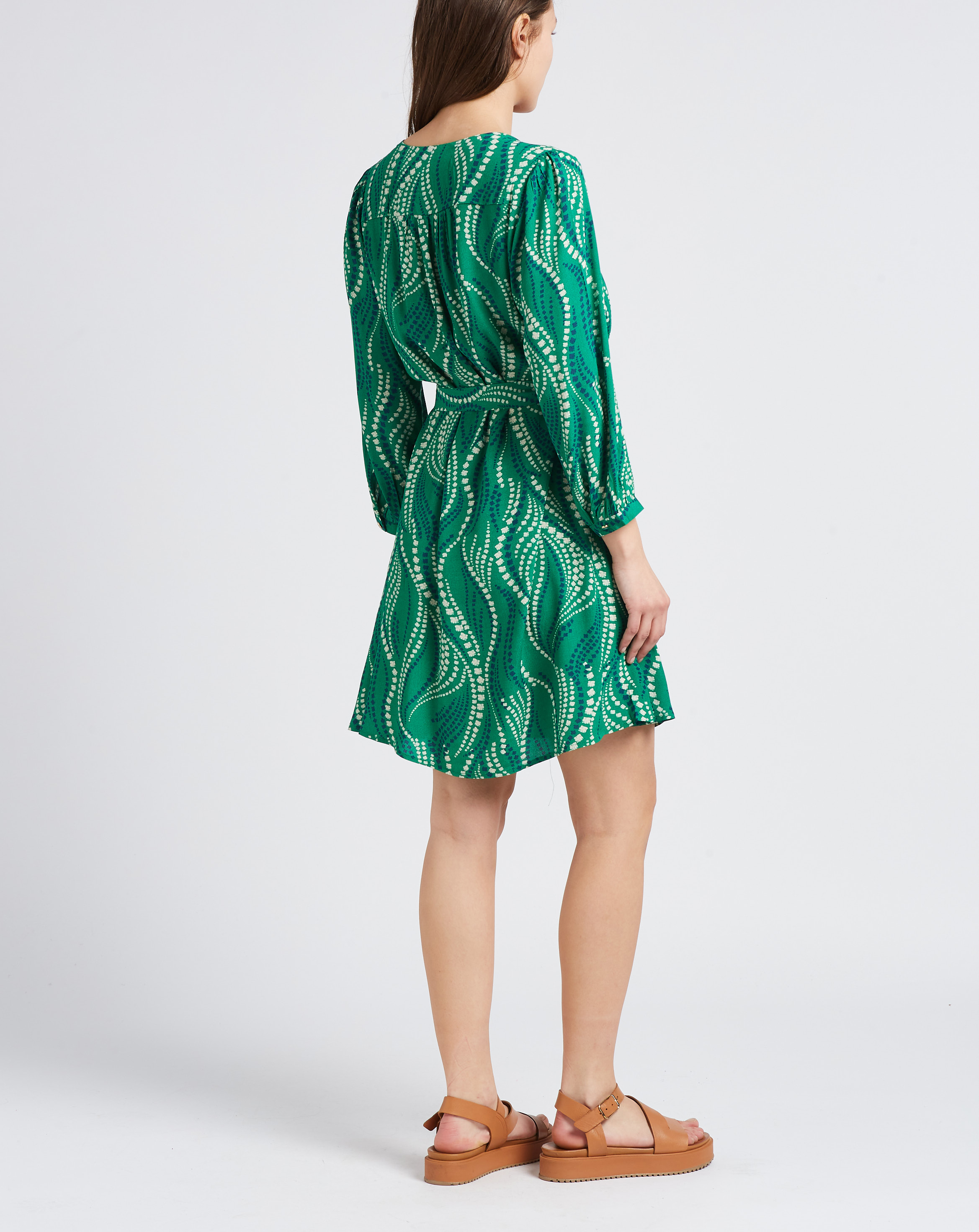 Short printed dress LA PETITE ETOILE Green