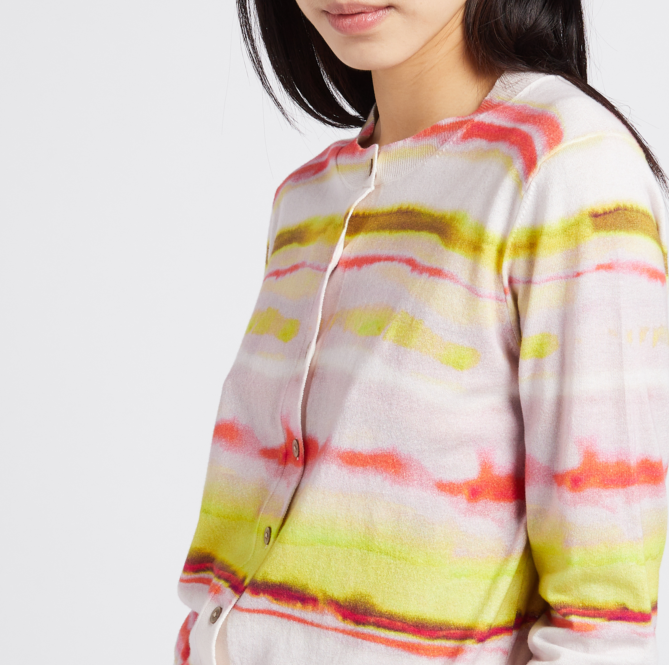 Gerade Weste mit Rundhalsausschnitt aus Bio-Baumwolle PAUL SMITH Rosa