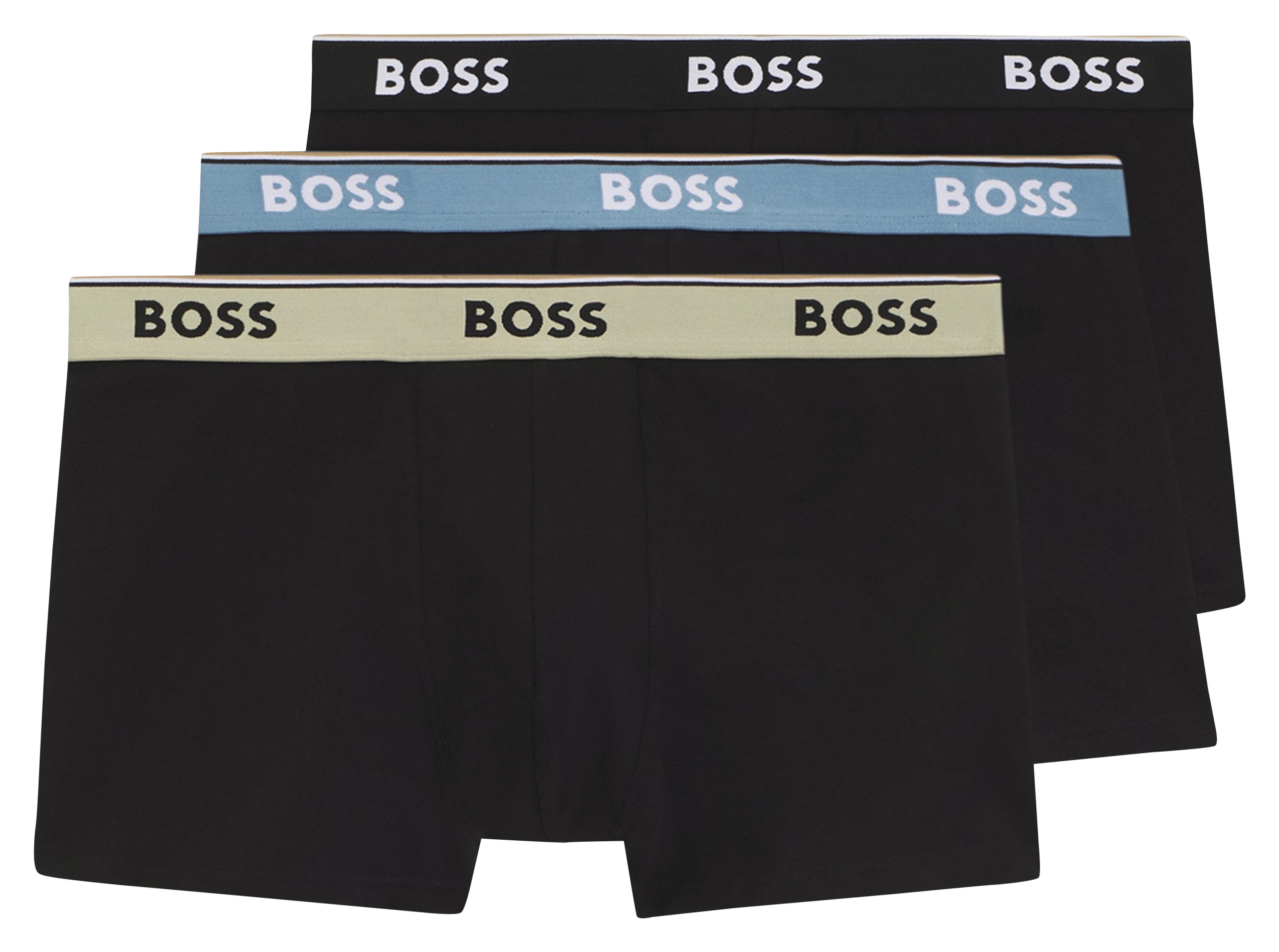 Lot de 3 boxers en coton mélangé BOSS Noir