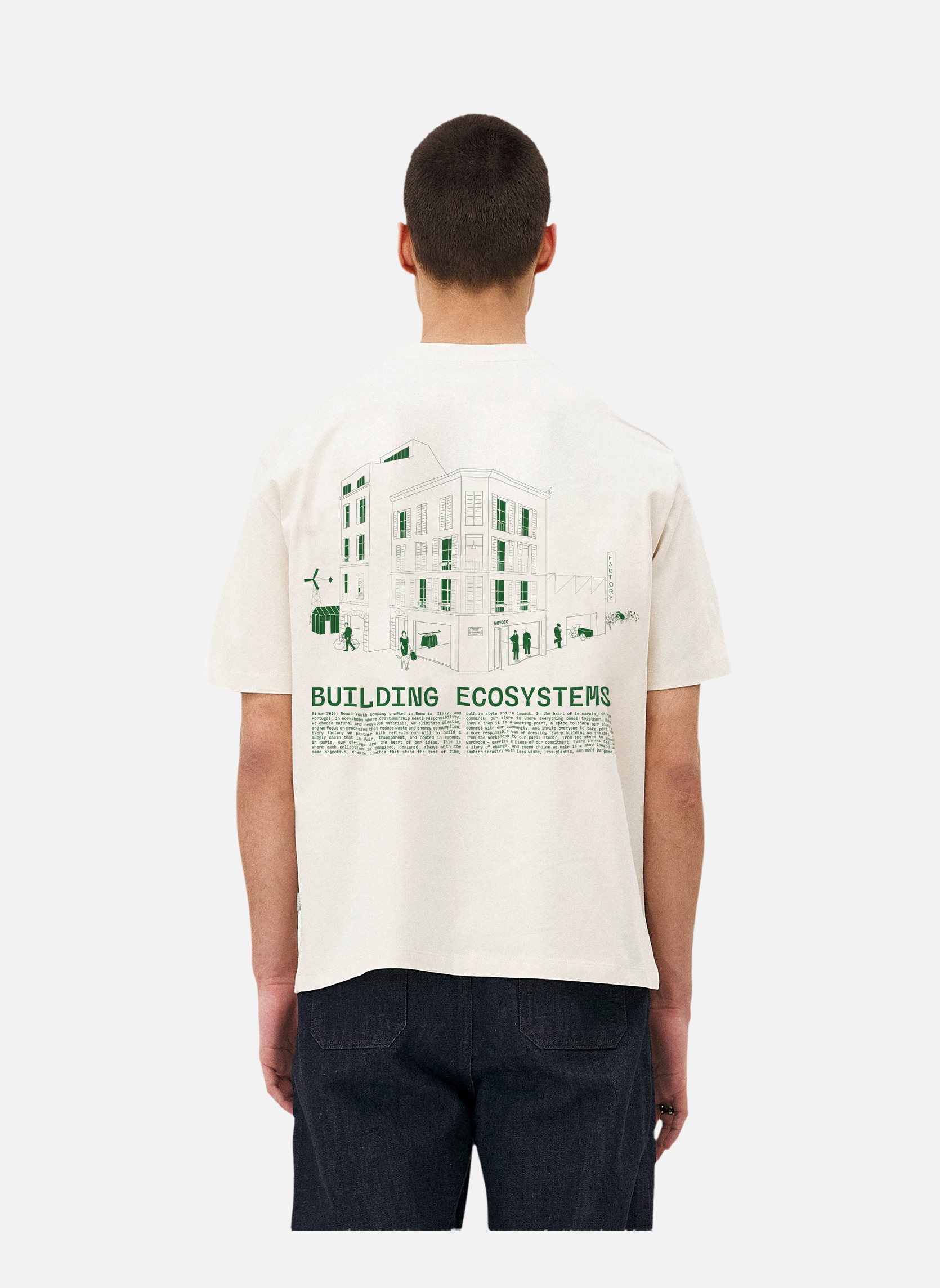 Oversized T-shirt GUMI BUILDING ecosystems Noyoco Beige