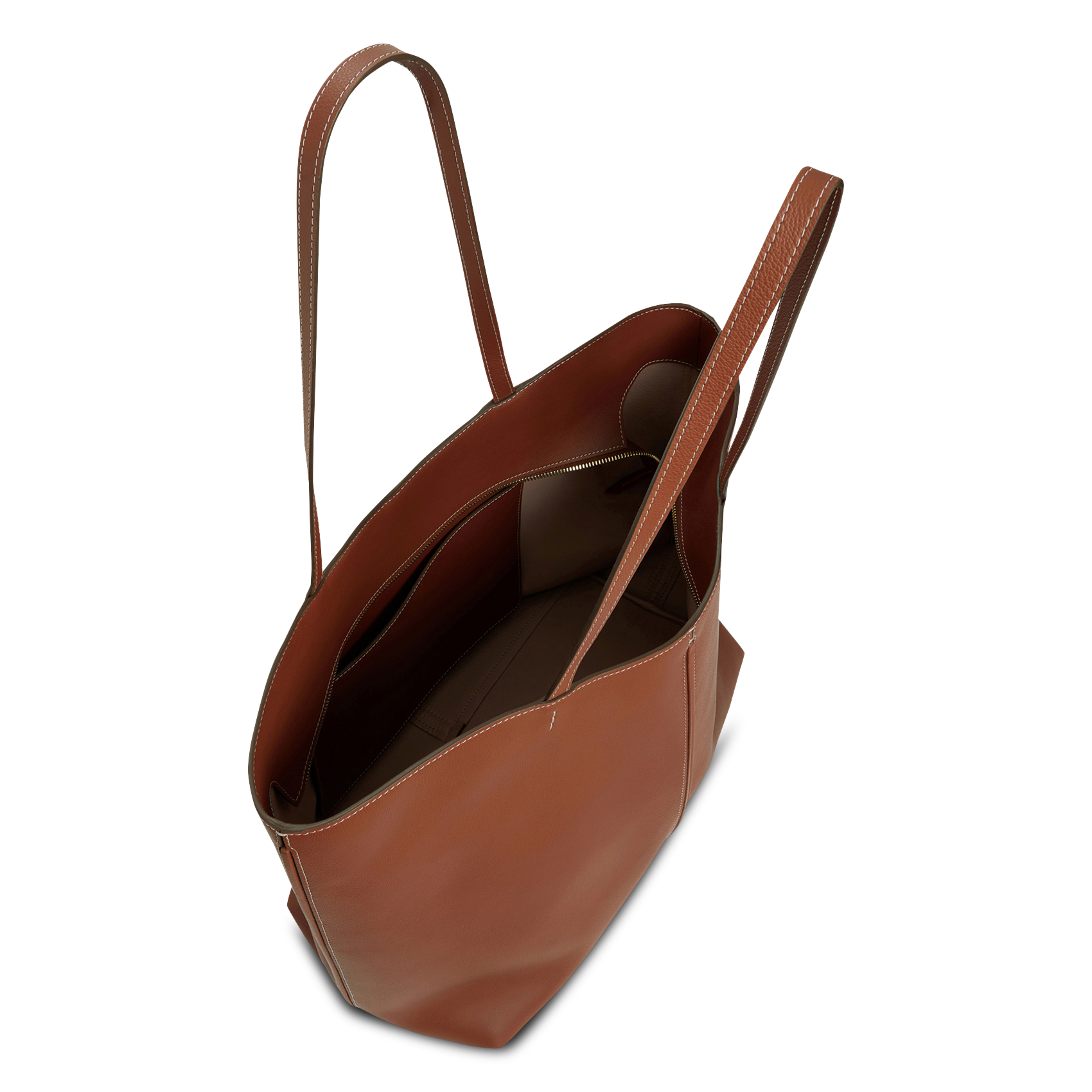 Leather tote bag LE TANNEUR Multicolored