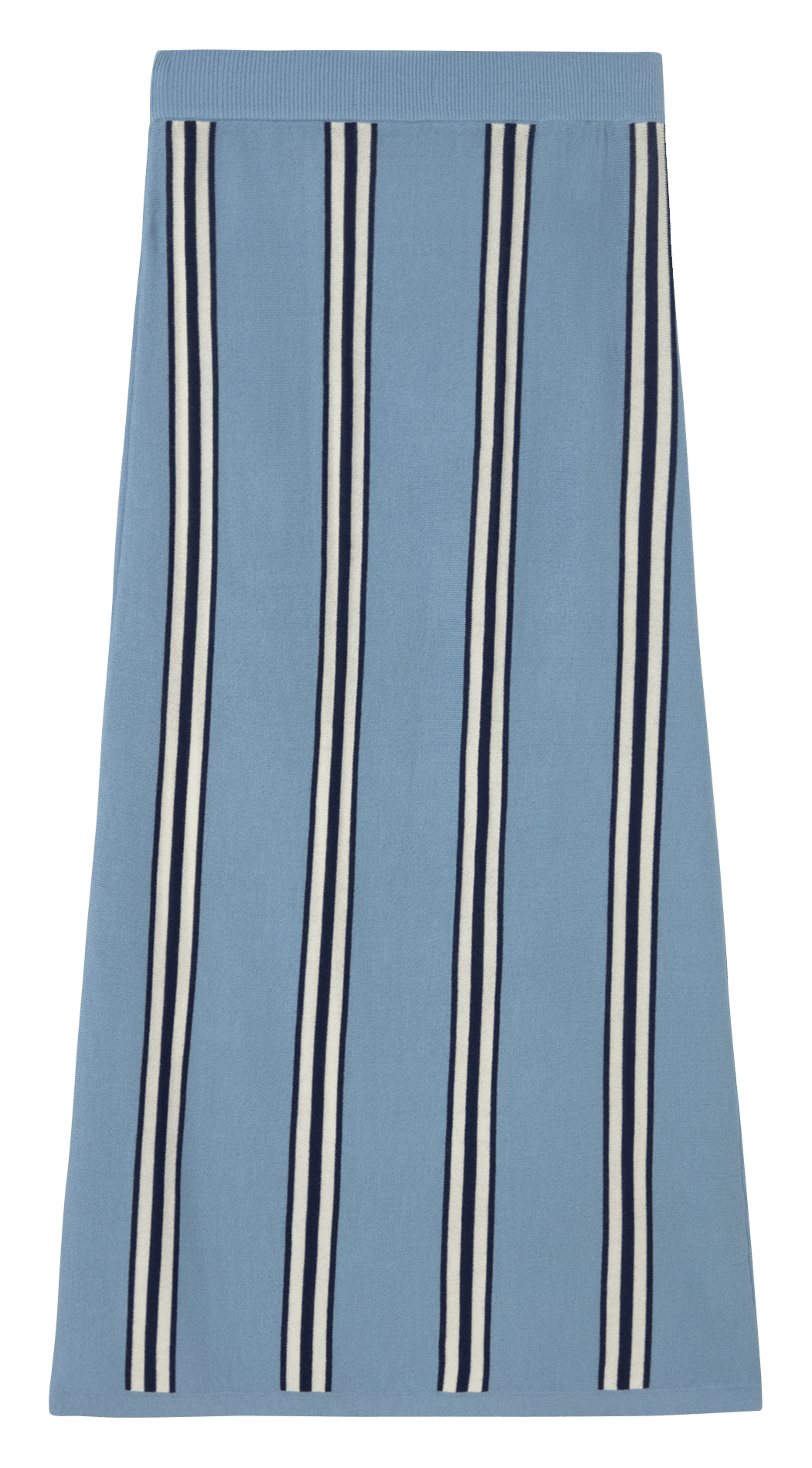 Jupe droite longue en laine THE TINY BIG SISTER Bleu