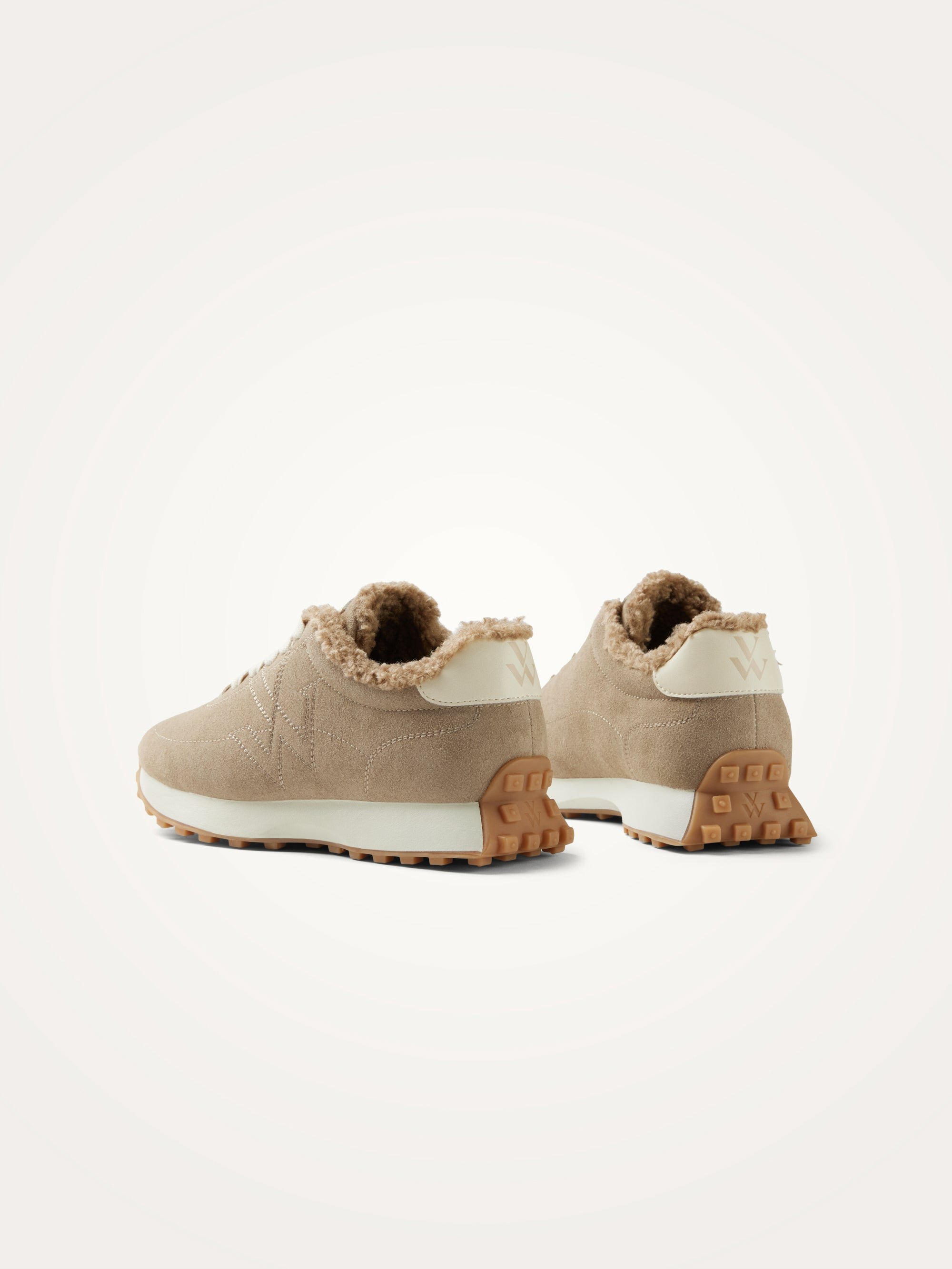 Sneakers with sewn monogram on running sole VANESSA WU Grey