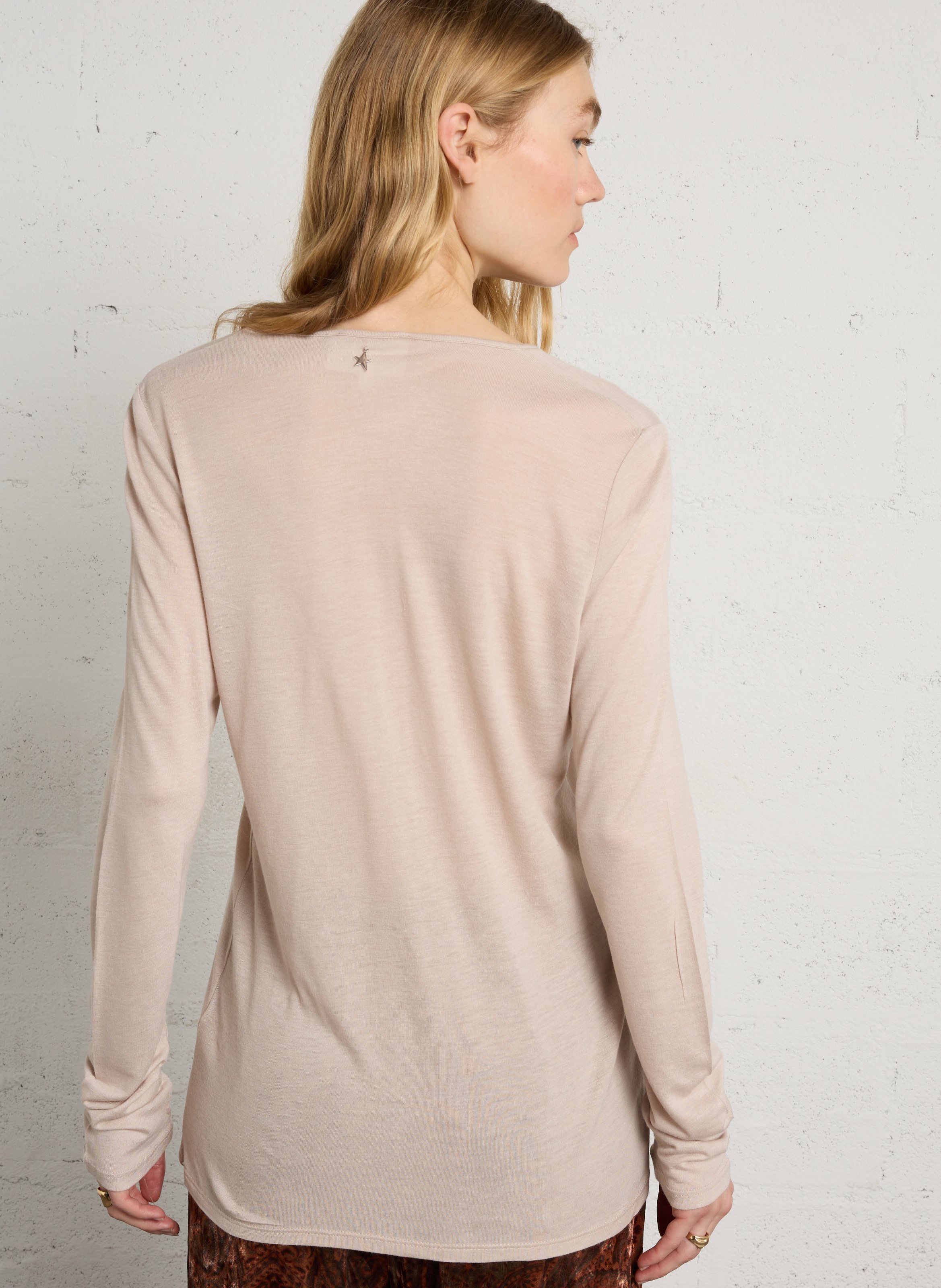 Weiter Pullover mit V-Ausschnitt SUD EXPRESS Beige