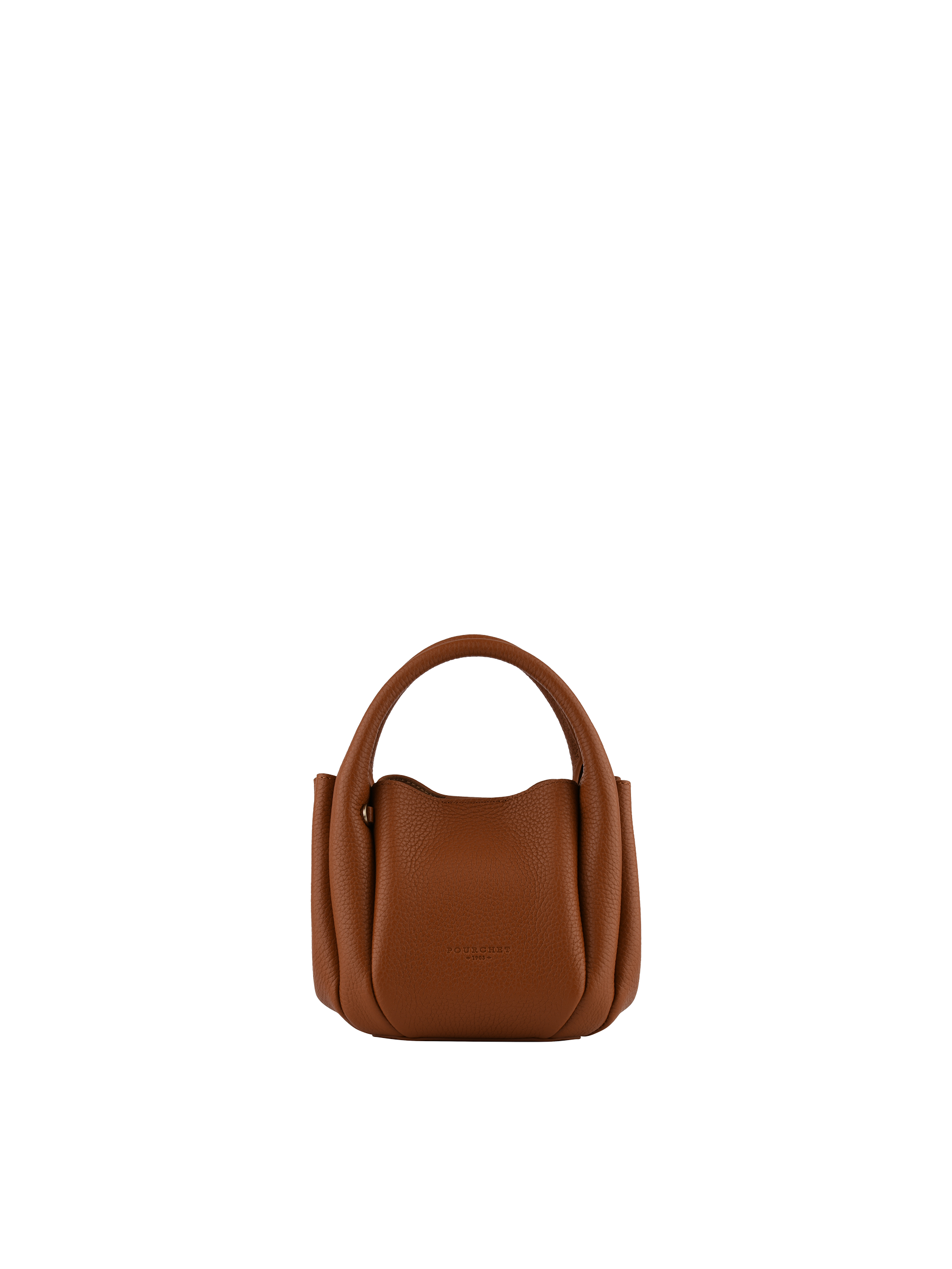 Calfskin leather handbag POURCHET