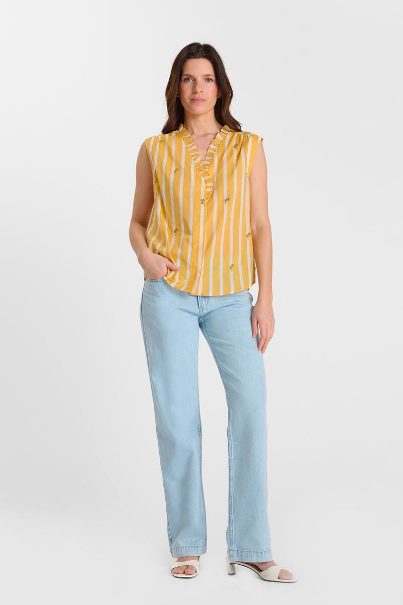 Buttoned shirt LE TEMPS DES CERISES Yellow