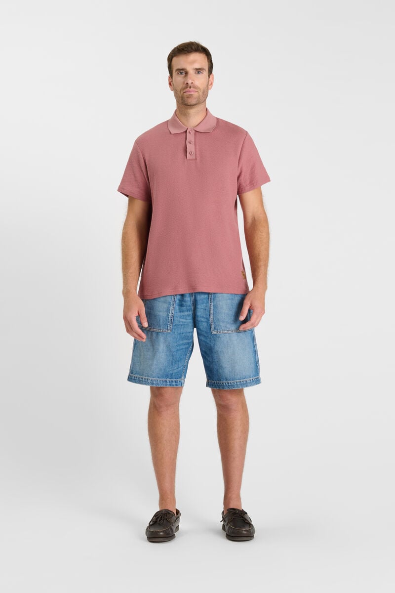 Button-Down Shirt Collar Polo LE TEMPS DES CERISES Pink